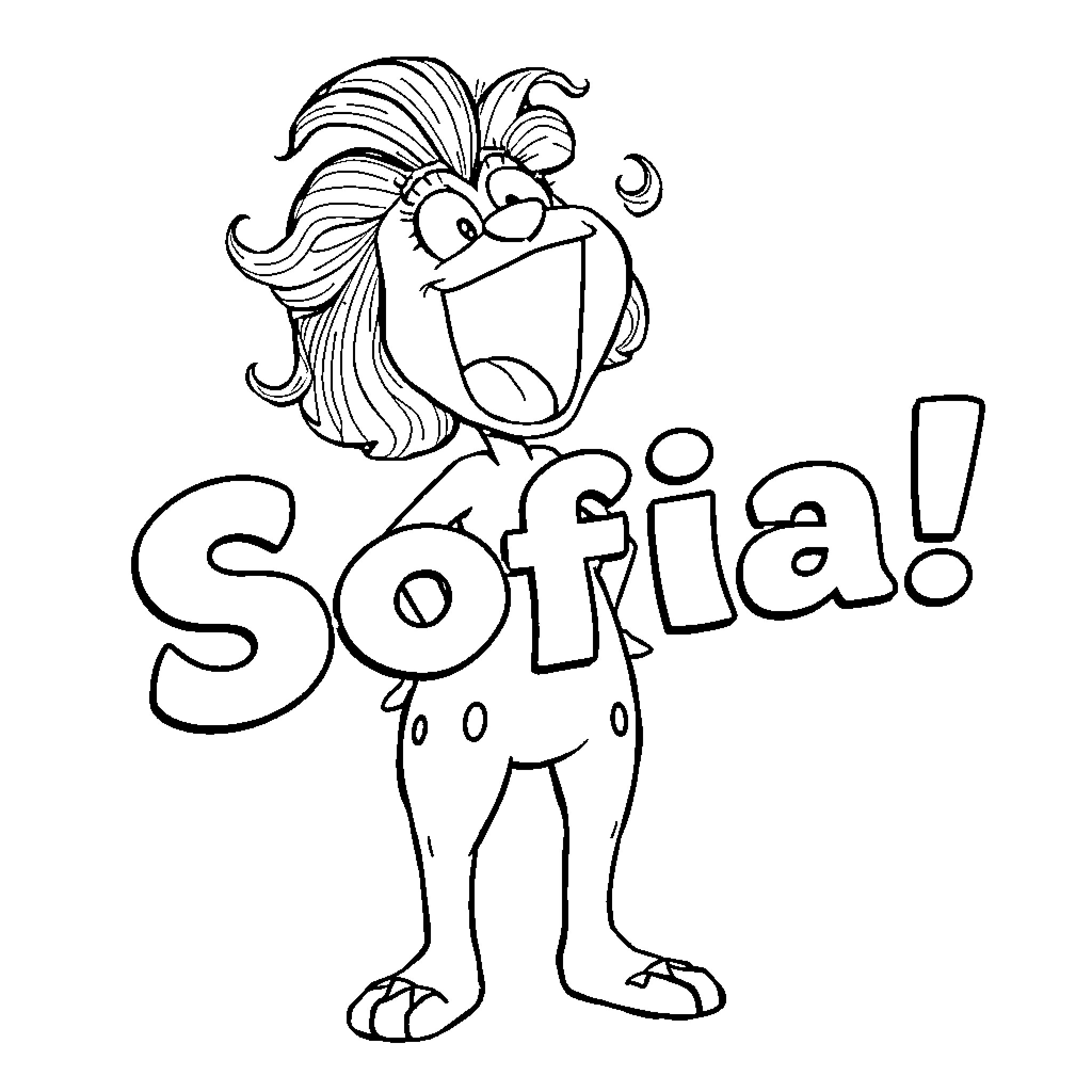 Gurli Gris expressing excitement with an exclamation Coloring Page (free black-and-white line drawing printable PDF for all, from beginners to advanced learners, including children, teens, adults, and seniors)