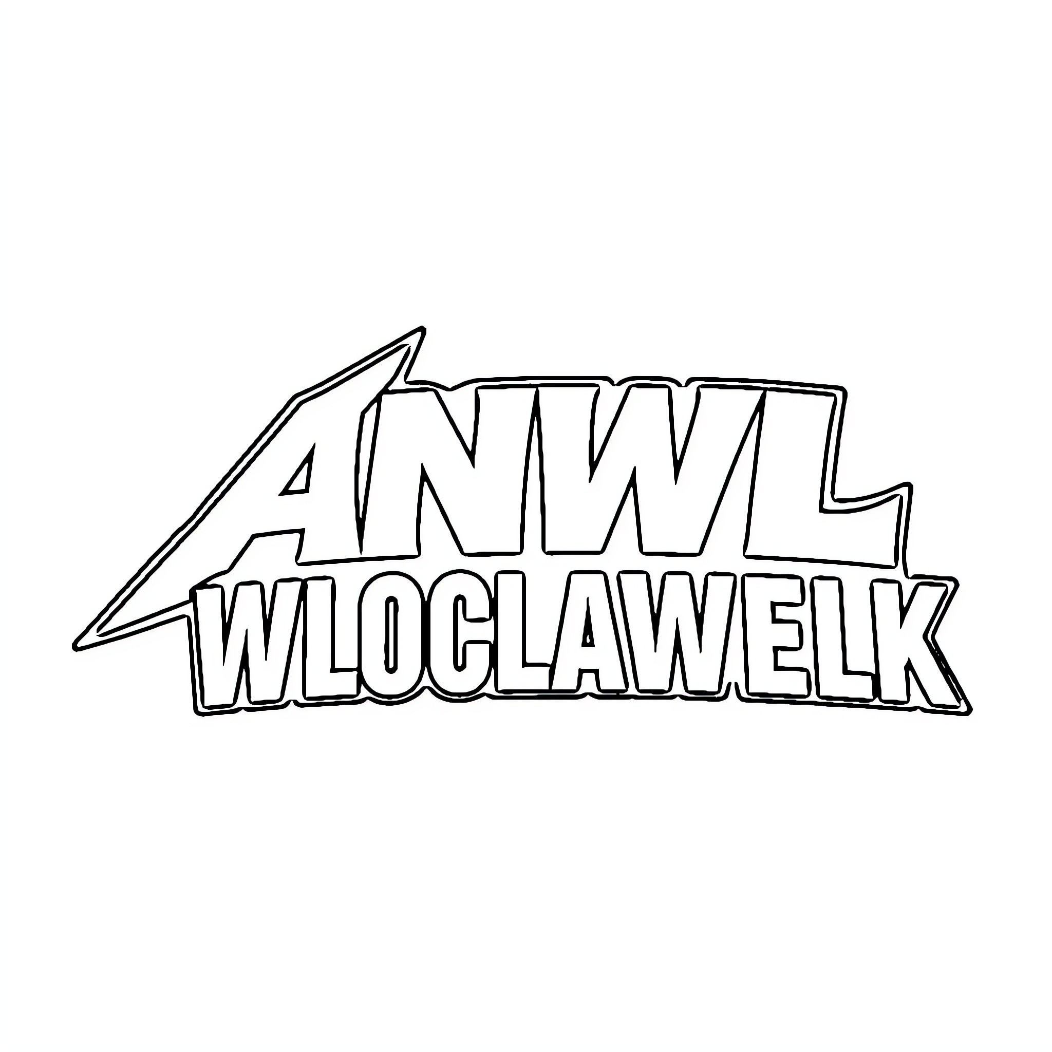 Anwil Wloclawek: Bold Graphic Design Coloring Page (free black-and-white line drawing printable PDF for all, from beginners to advanced learners, including children, teens, adults, and seniors)