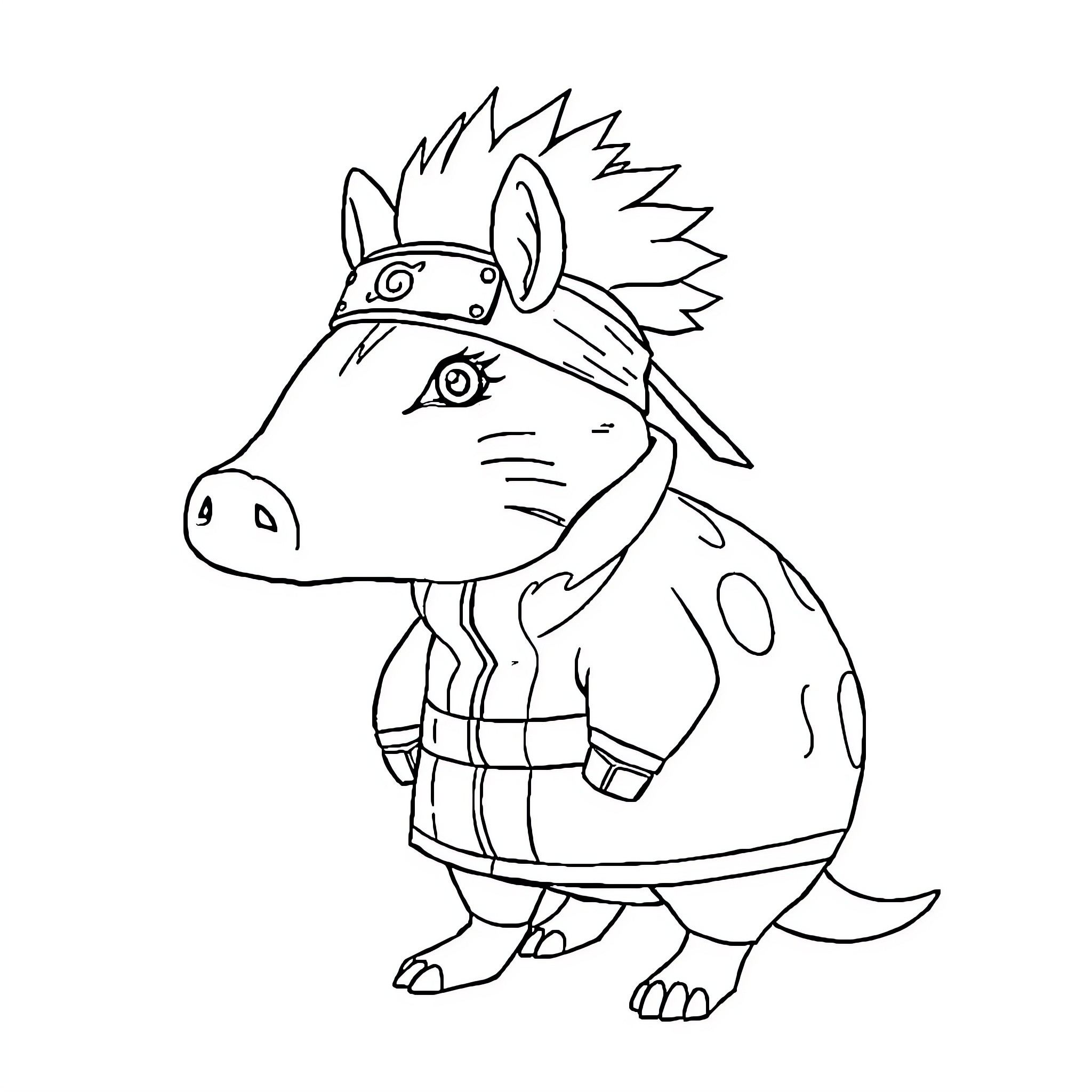 Capybara wearing adventurous gear Coloring Page (free black-and-white line drawing printable PDF for all, from beginners to advanced learners, including children, teens, adults, and seniors)