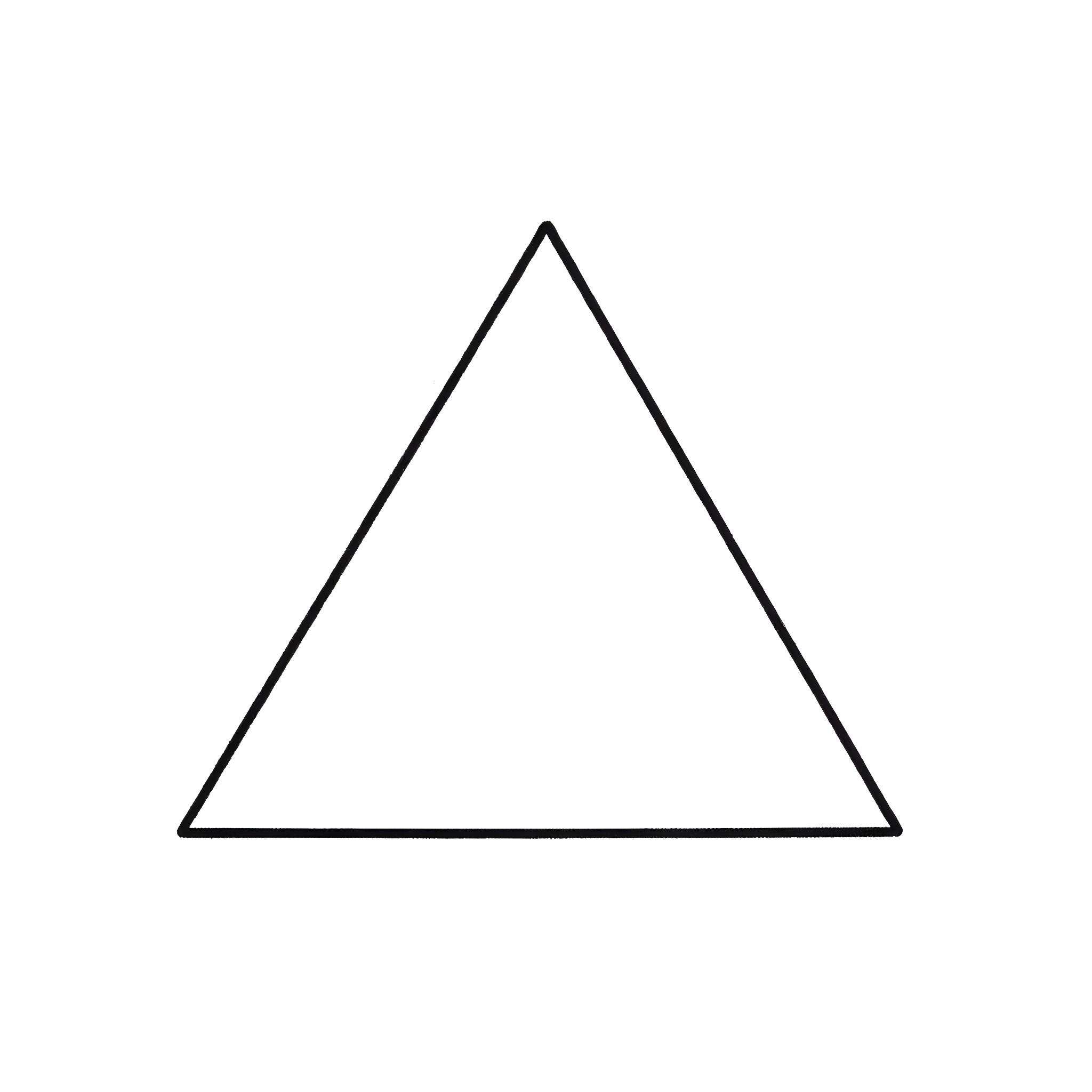 Triangle Coloring Page (free black-and-white line drawing printable PDF for all, from beginners to advanced learners, including children, teens, adults, and seniors)