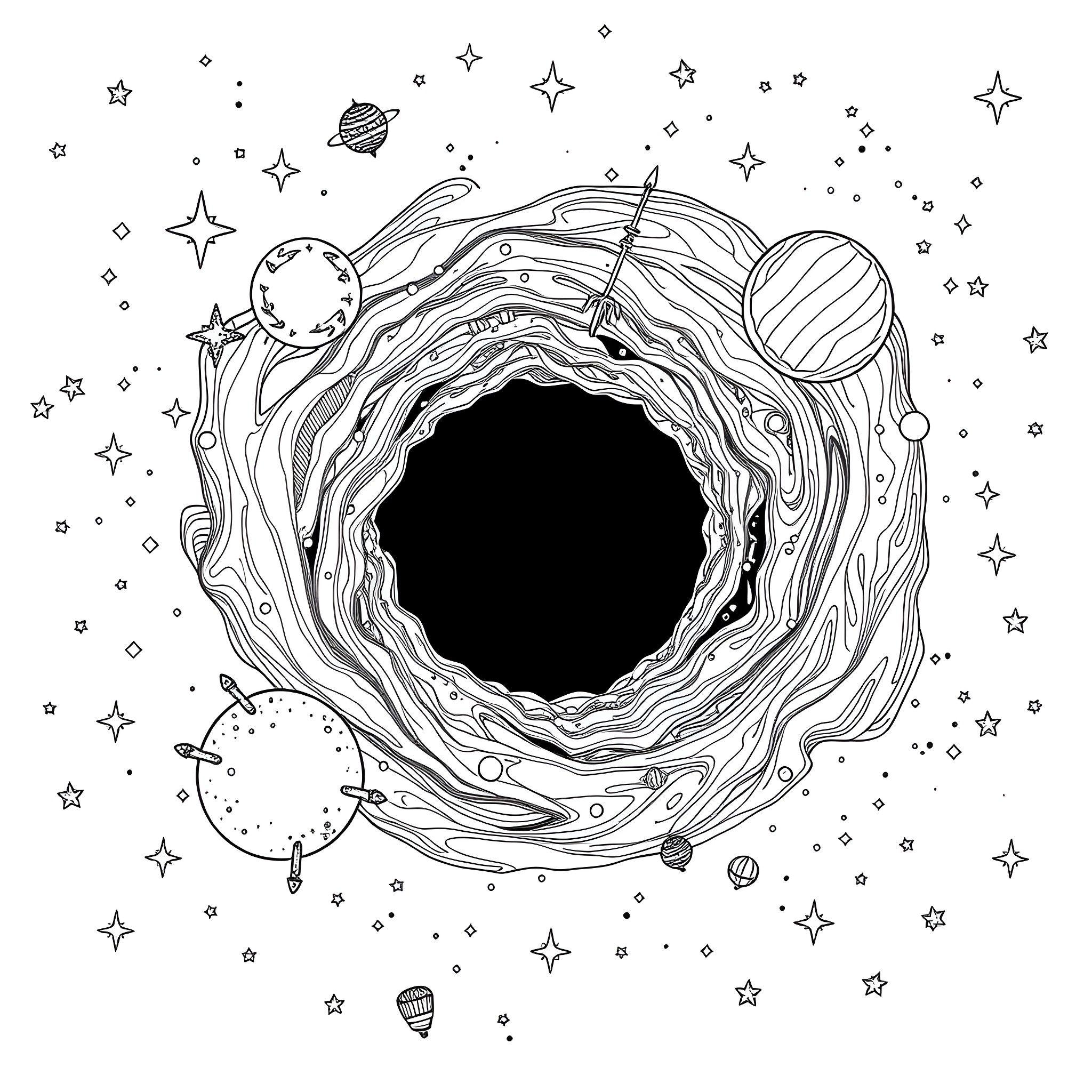 12 Best Black Hole Coloring Pages (Free Printable PDFs)