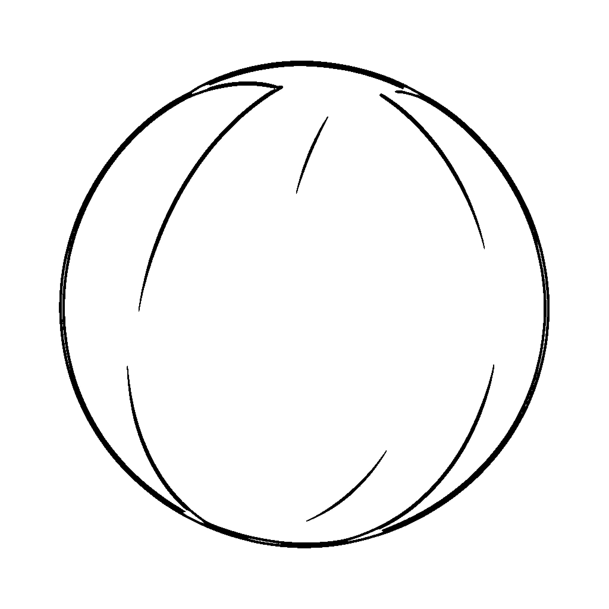 Nee Doh resting as a simple round sphere Coloring Page (free black-and-white line drawing printable PDF for all, from beginners to advanced learners, including children, teens, adults, and seniors)