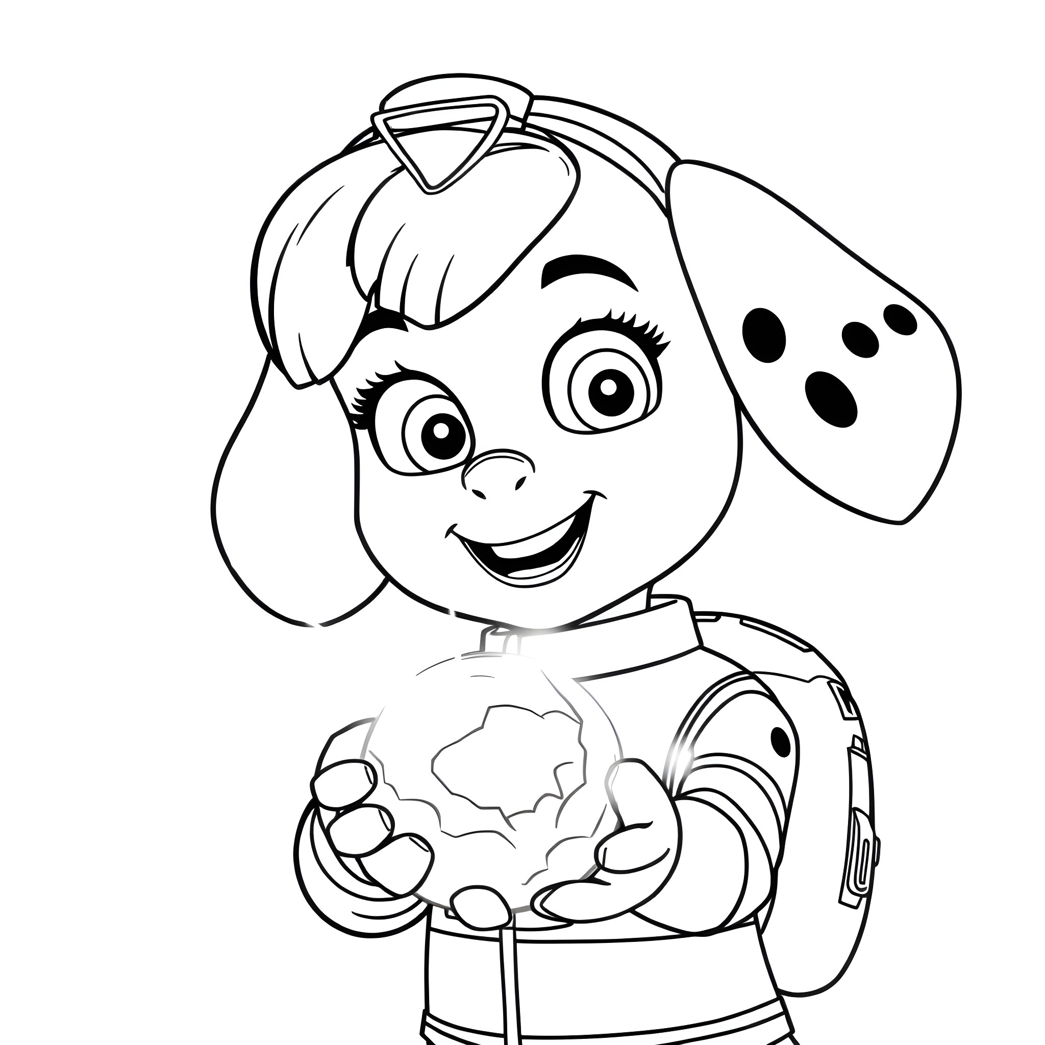 Victoria Vance's Playful Adventure Coloring Page (free black-and-white line drawing printable PDF for all, from beginners to advanced learners, including children, teens, adults, and seniors)