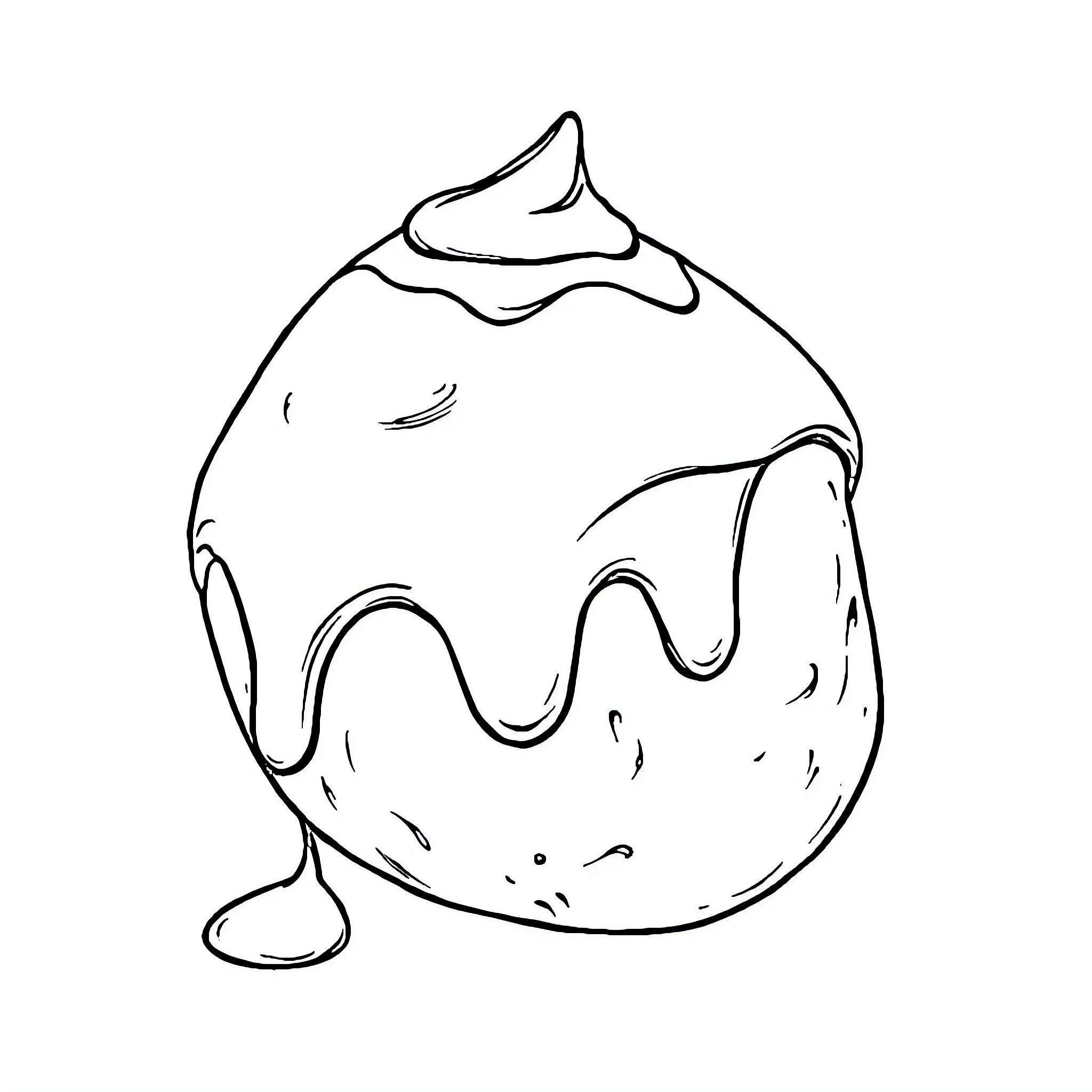 Potato creature with unique appearance Coloring Page (free black-and-white line drawing printable PDF for all, from beginners to advanced learners, including children, teens, adults, and seniors)