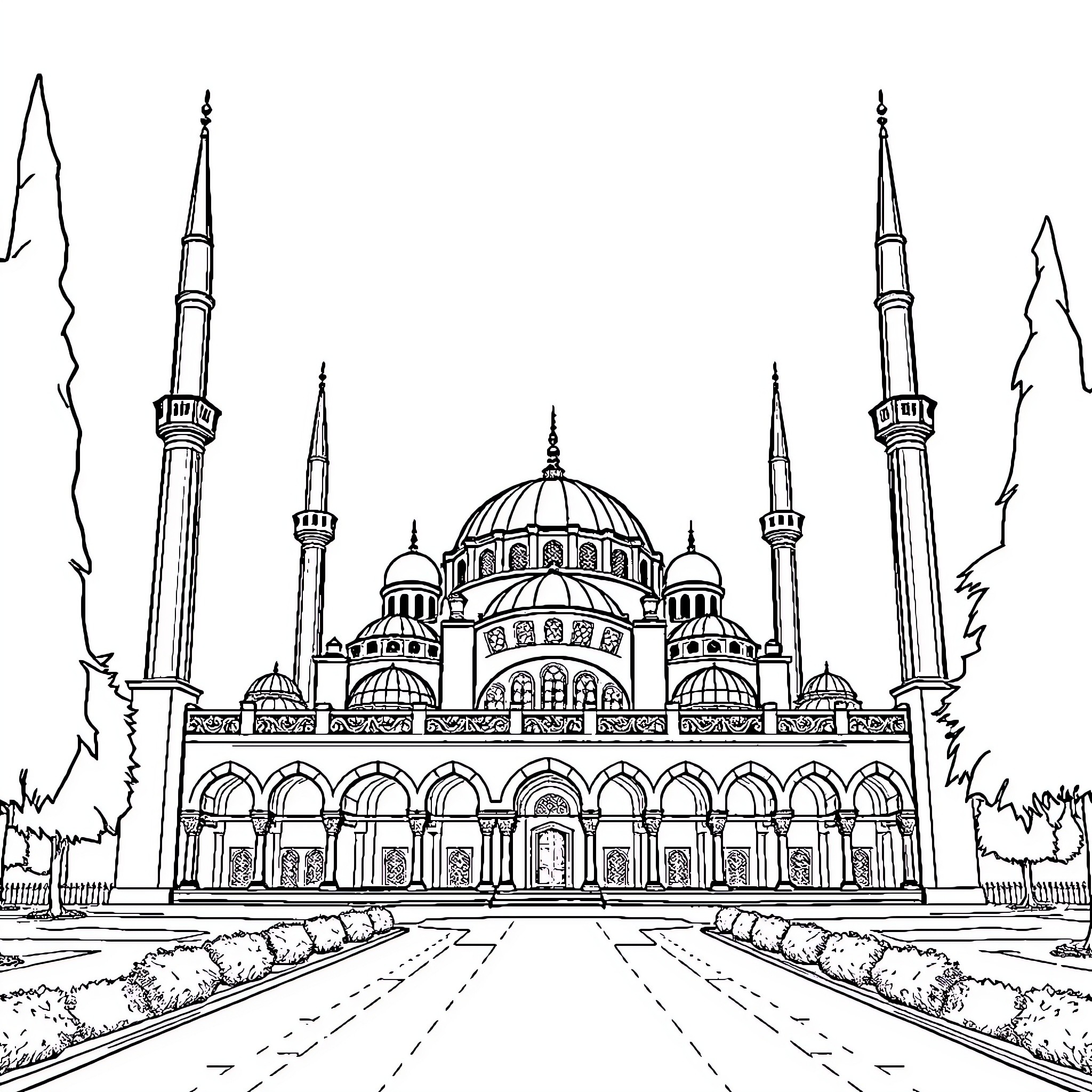 Best Mosque Coloring Pages (Free Printable PDF)
