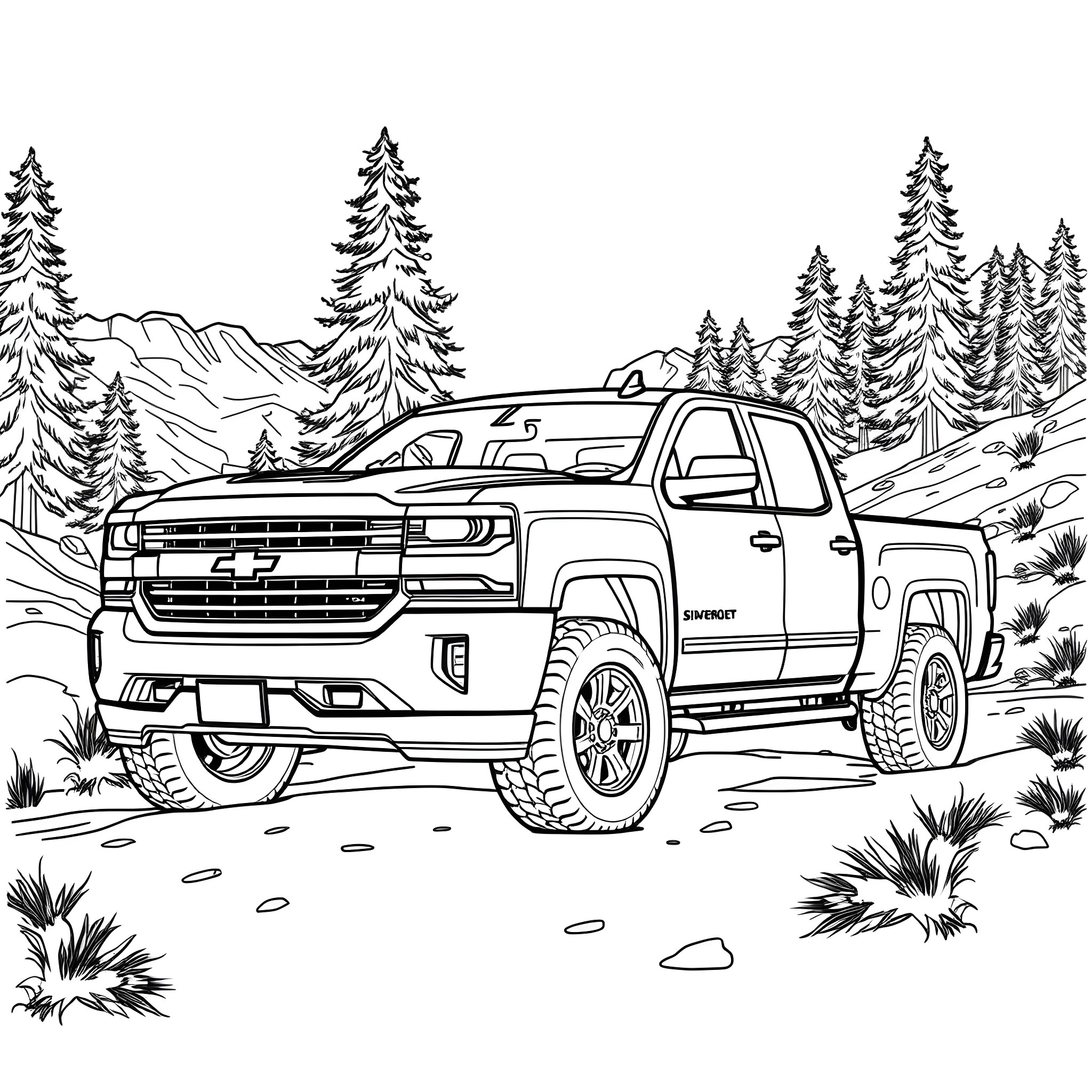 Chevy Silverado Coloring Pages Chevy Silverado Coloring Pages