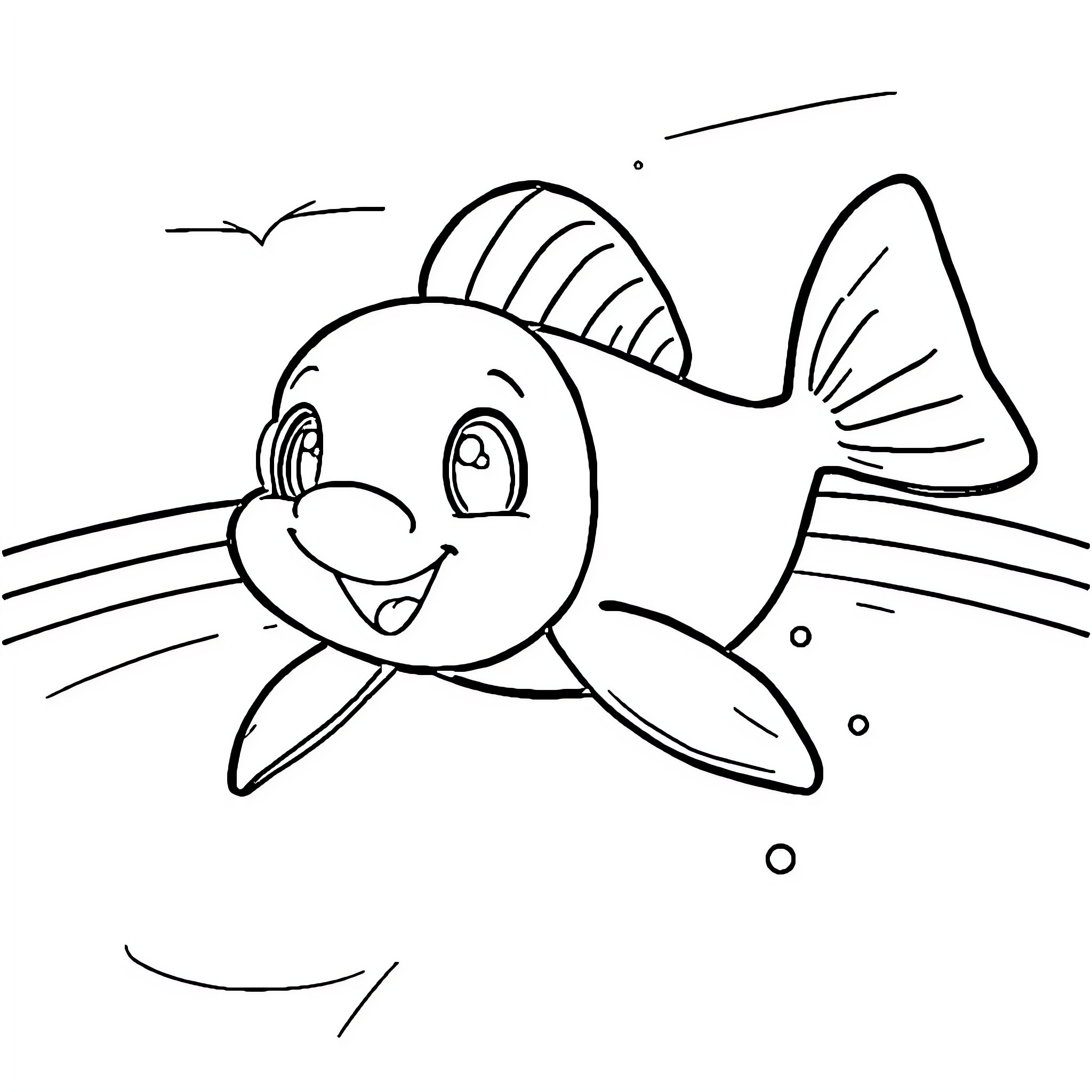 Bluey's Underwater Adventure Coloring Page (free black-and-white line drawing printable PDF for all, from beginners to advanced learners, including children, teens, adults, and seniors)