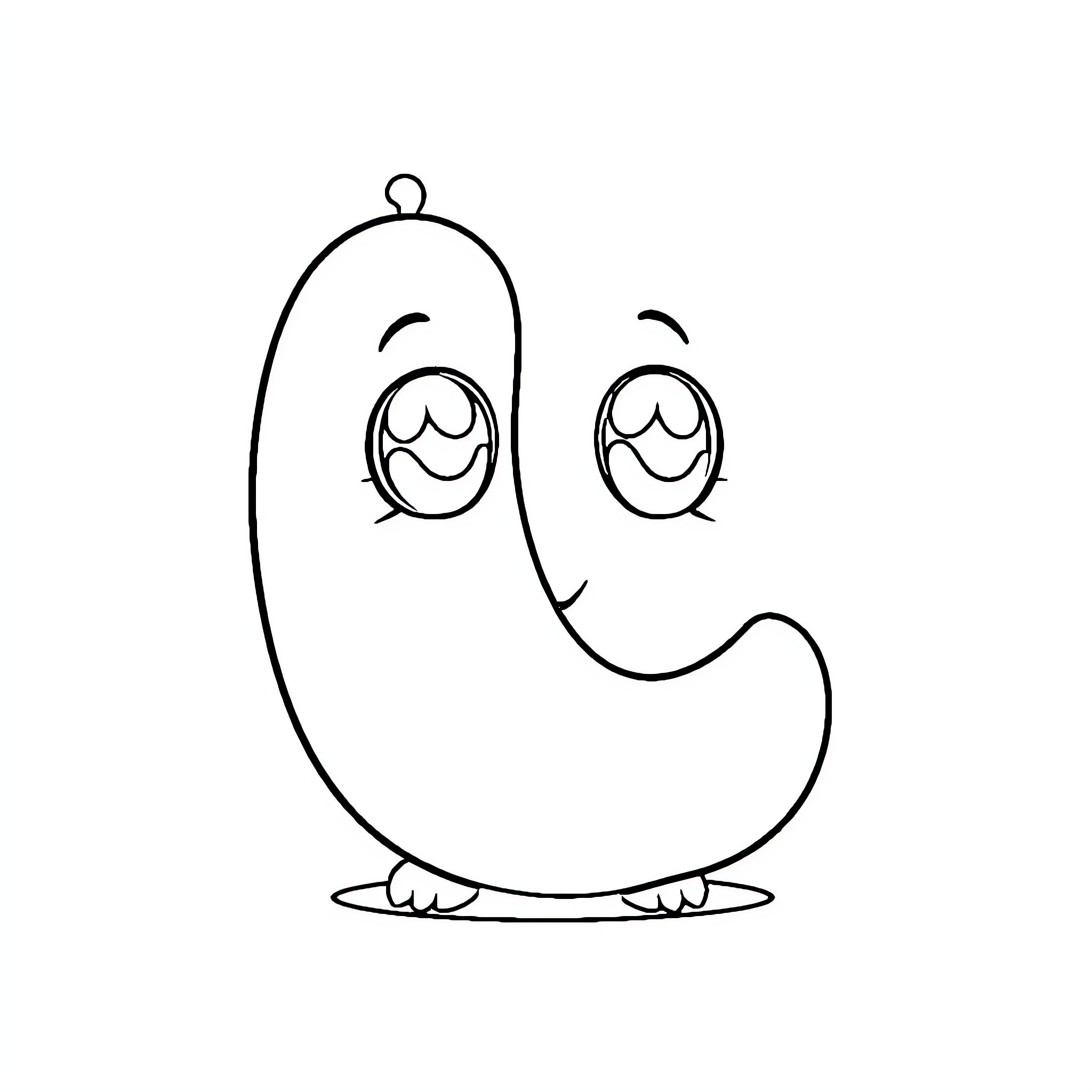 Sausage characters enjoying a friendly moment Coloring Page (free black-and-white line drawing printable PDF for all, from beginners to advanced learners, including children, teens, adults, and seniors)