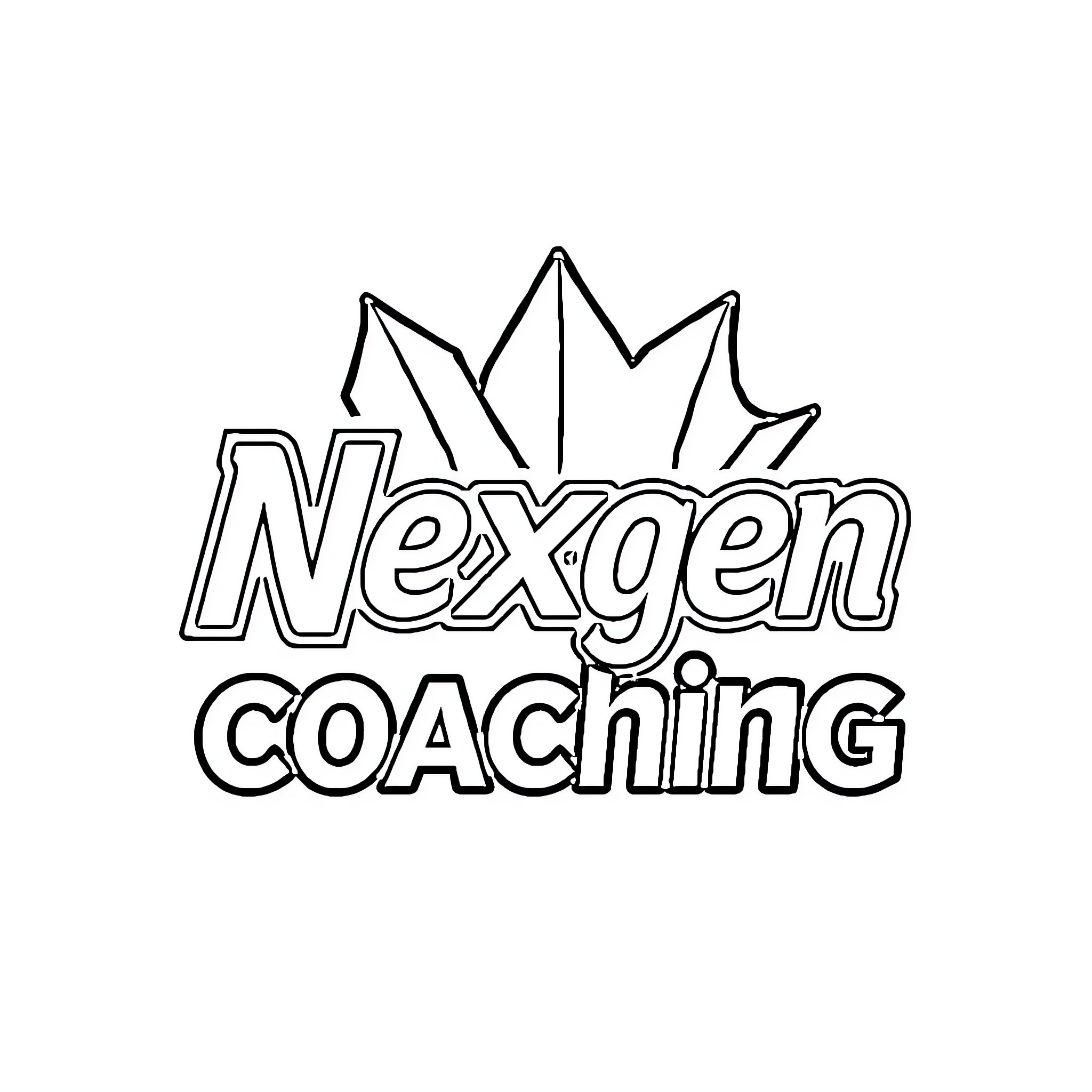 Nexgen Coaching Services Coloring Page (free black-and-white line drawing printable PDF for all, from beginners to advanced learners, including children, teens, adults, and seniors)