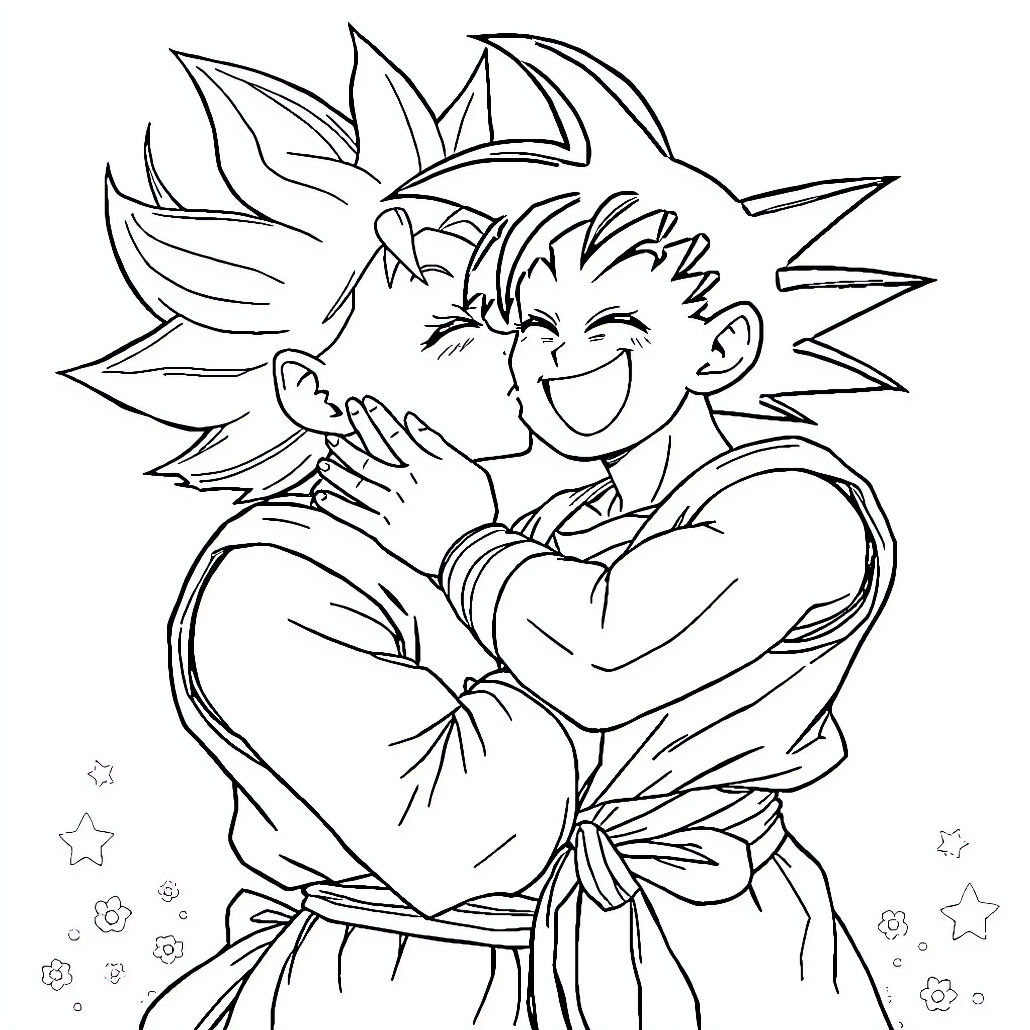 Mayimbu's Triumphant Victory Celebration Coloring Page (free black-and-white line drawing printable PDF for all, from beginners to advanced learners, including children, teens, adults, and seniors)