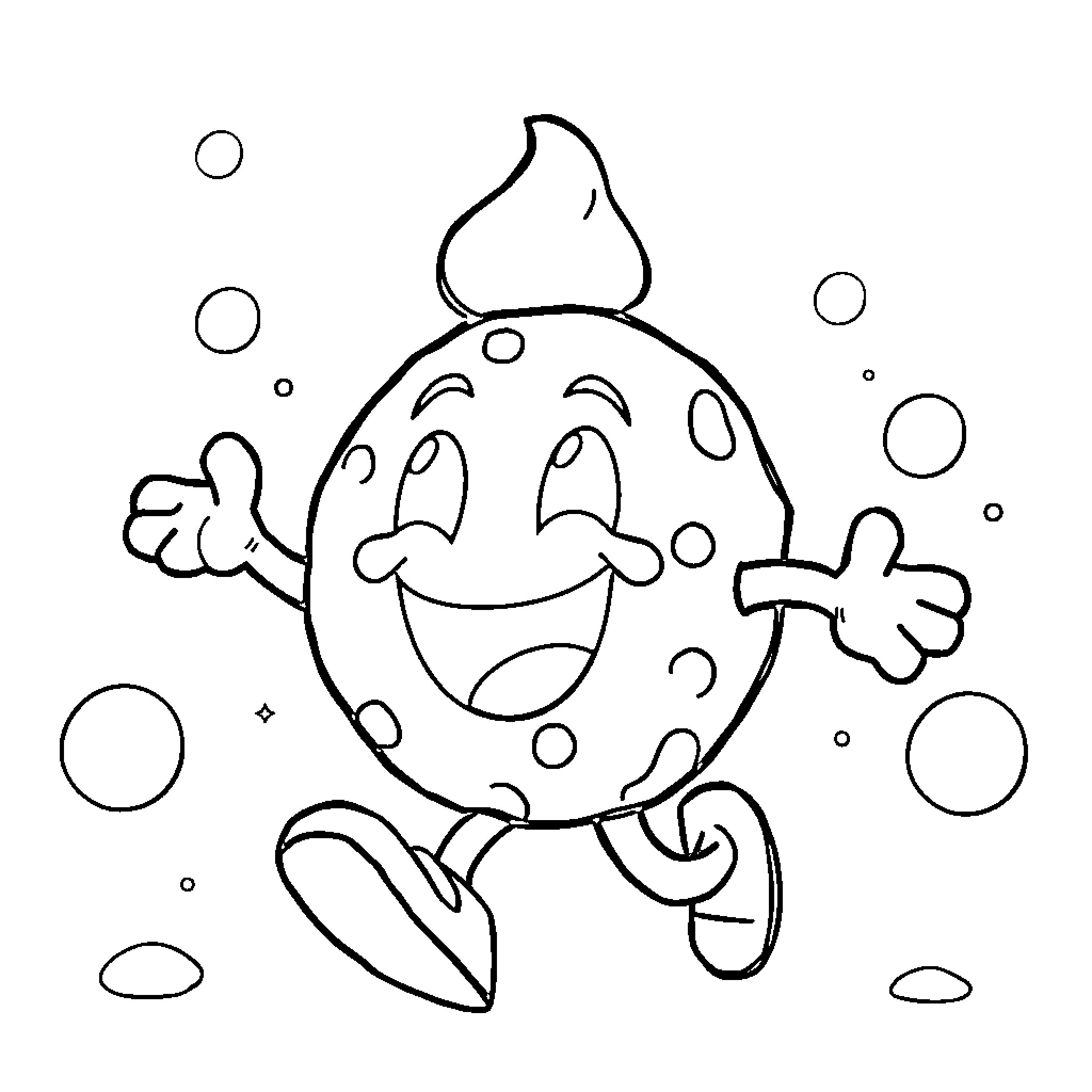 Milk Cookie character showing thumbs up Coloring Page (free black-and-white line drawing printable PDF for all, from beginners to advanced learners, including children, teens, adults, and seniors)