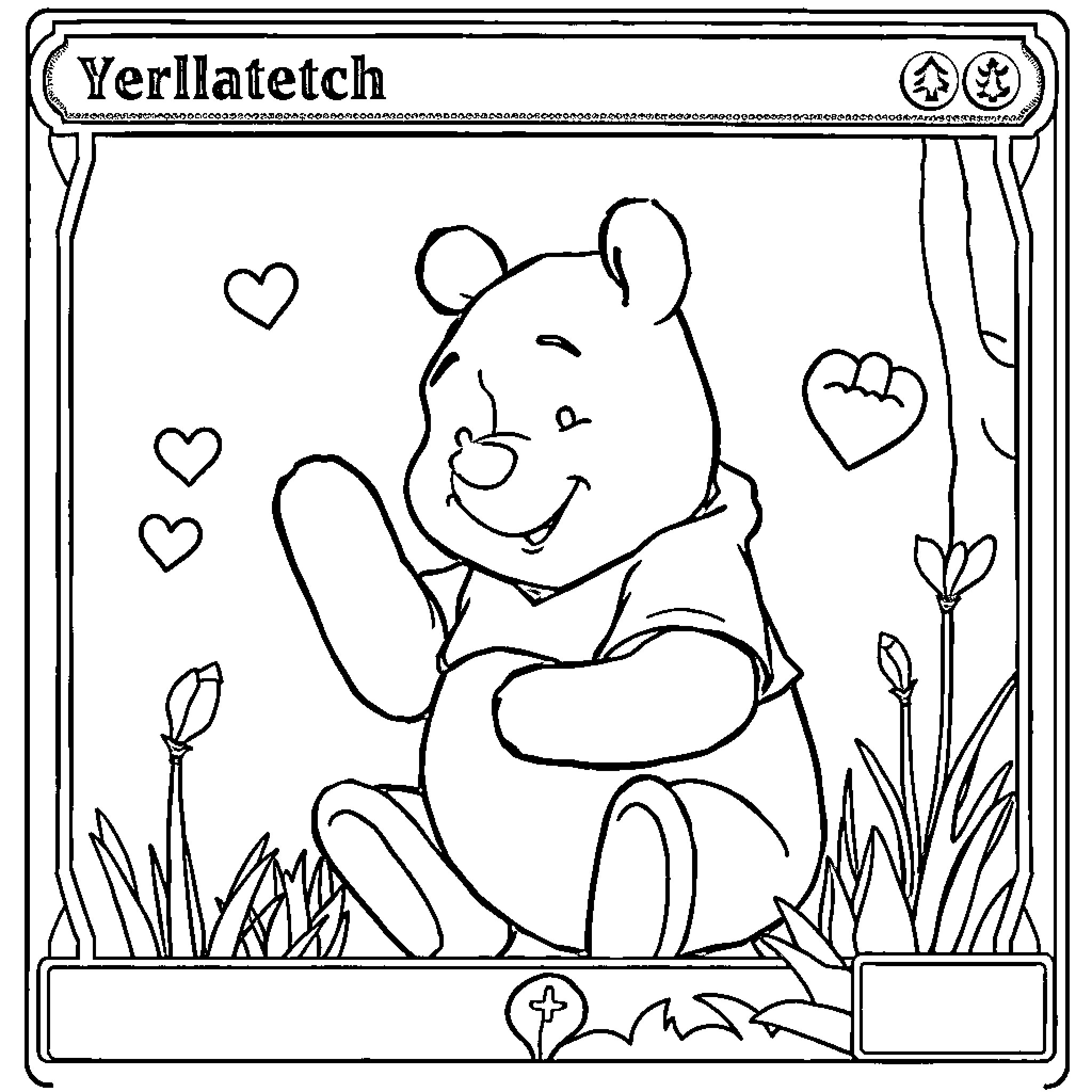 Winnie The Pooh enjoying a peaceful moment in nature Coloring Page (free black-and-white line drawing printable PDF for all, from beginners to advanced learners, including children, teens, adults, and seniors)