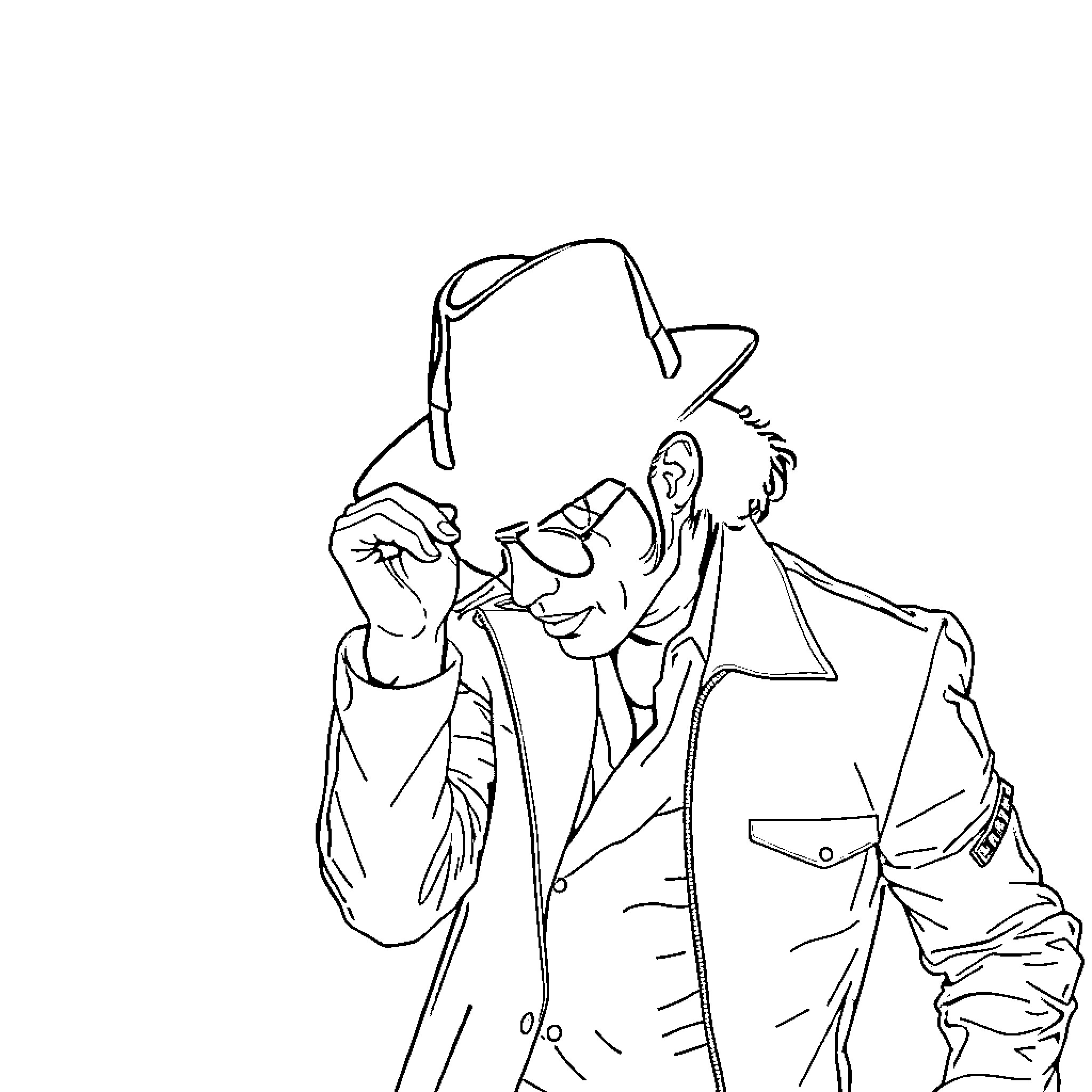 Michael Jackson performing energetic dance moves on stage Coloring Page (free black-and-white line drawing printable PDF for all, from beginners to advanced learners, including children, teens, adults, and seniors)