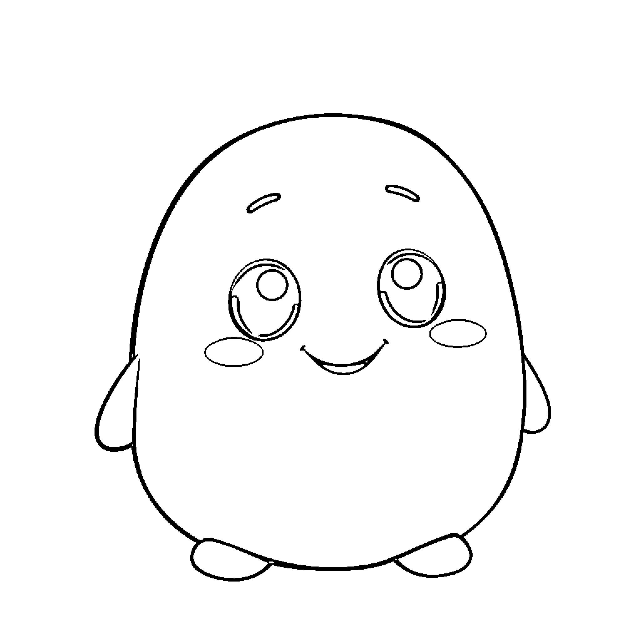 Pyle's Cute and Friendly Character Coloring Page (free black-and-white line drawing printable PDF for all, from beginners to advanced learners, including children, teens, adults, and seniors)