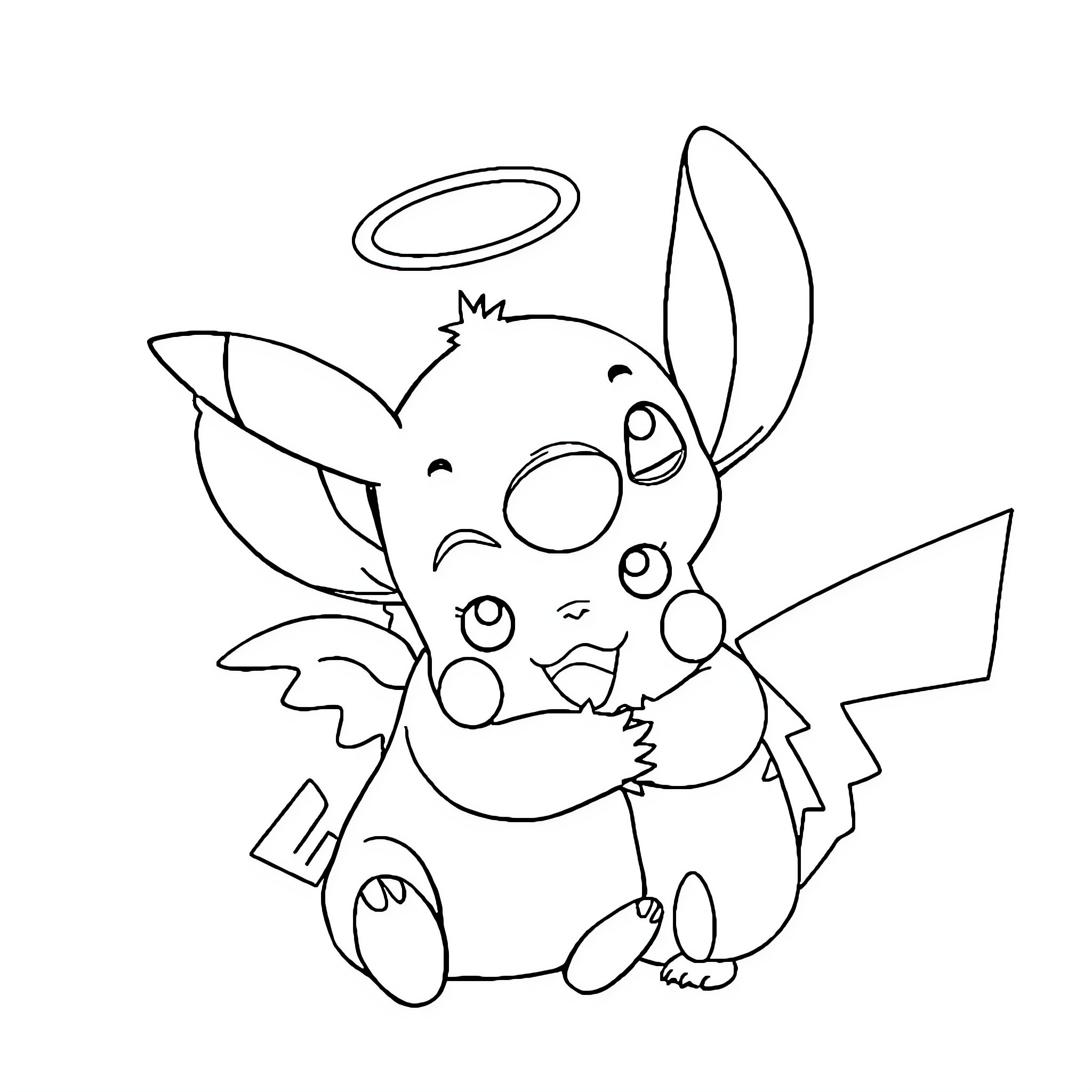 Stitch character in a playful pose Coloring Page (free black-and-white line drawing printable PDF for all, from beginners to advanced learners, including children, teens, adults, and seniors)