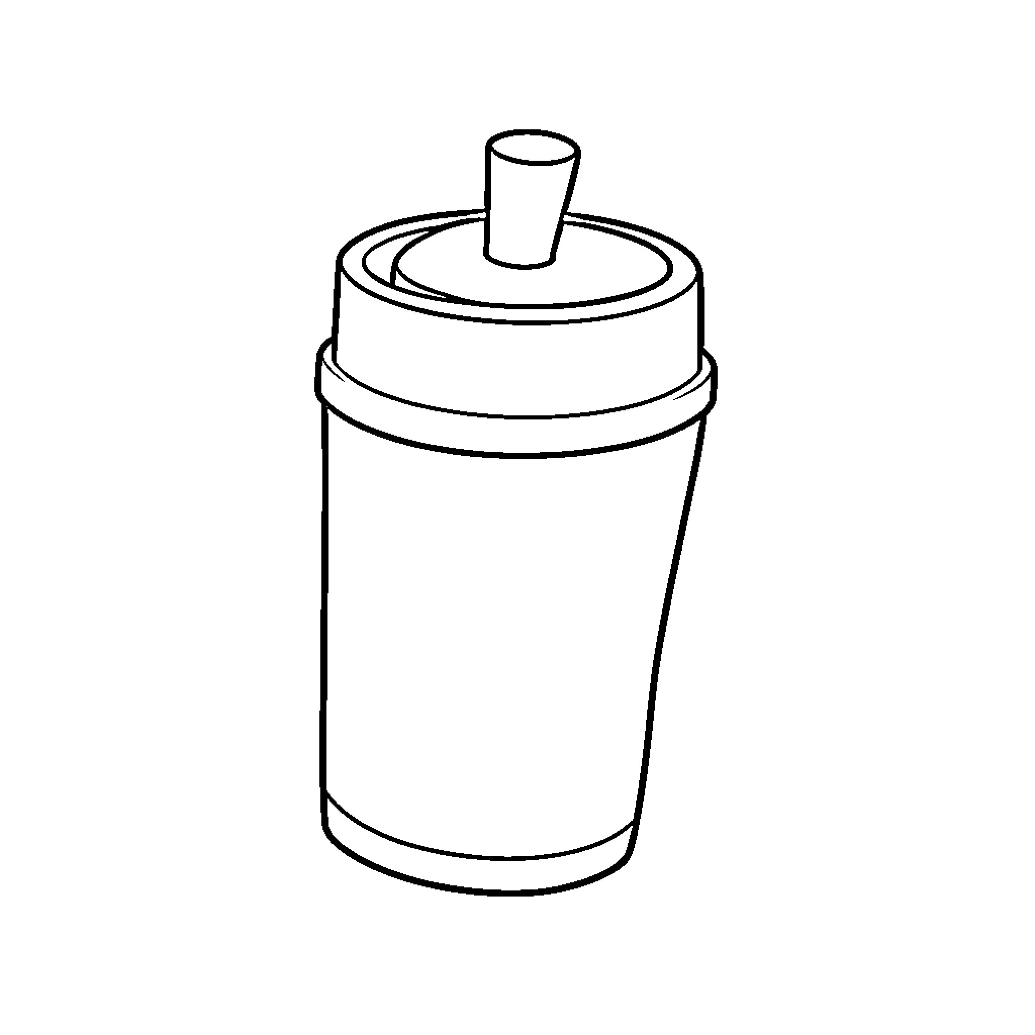 One disposable coffee cup with a lid Coloring Page (free black-and-white line drawing printable PDF for all, from beginners to advanced learners, including children, teens, adults, and seniors)