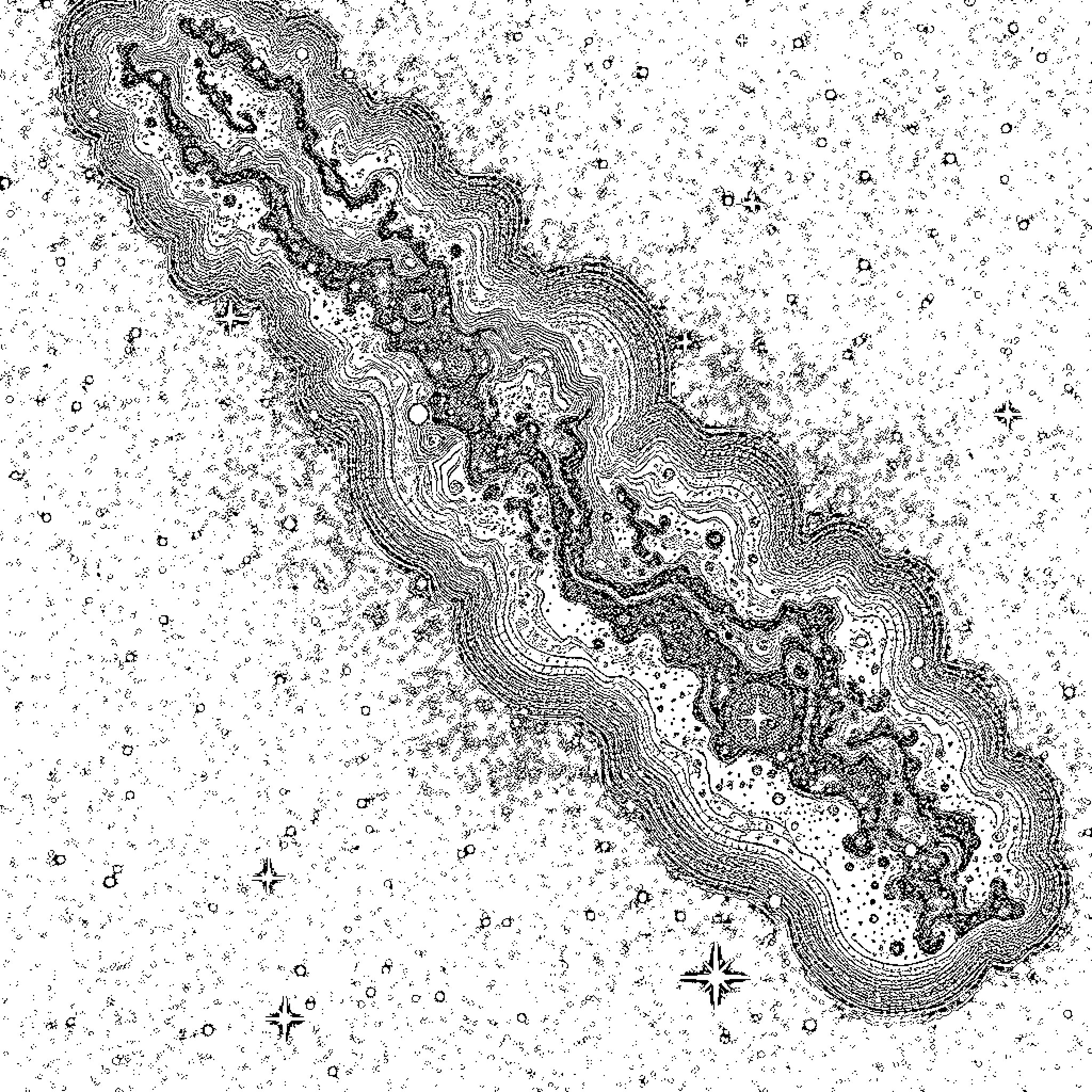 Milky Way Nebula with Intricate Patterns Coloring Page (free black-and-white line drawing printable PDF for all, from beginners to advanced learners, including children, teens, adults, and seniors)