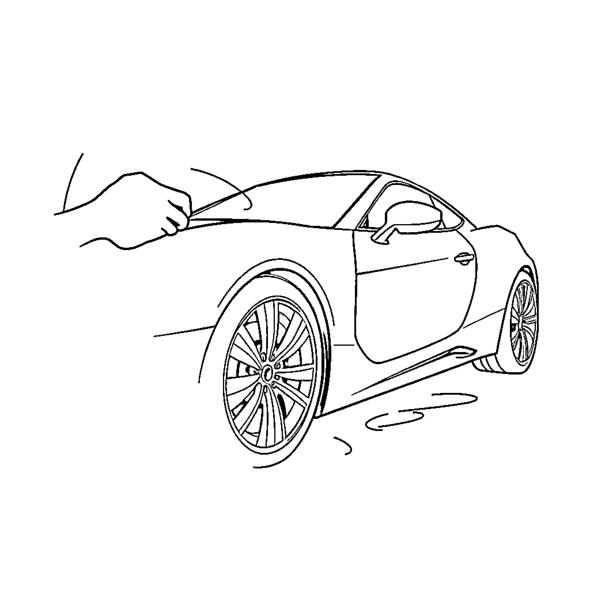 Auto Repairs and Maintenance Coloring Page (free black-and-white line drawing printable PDF for all, from beginners to advanced learners, including children, teens, adults, and seniors)