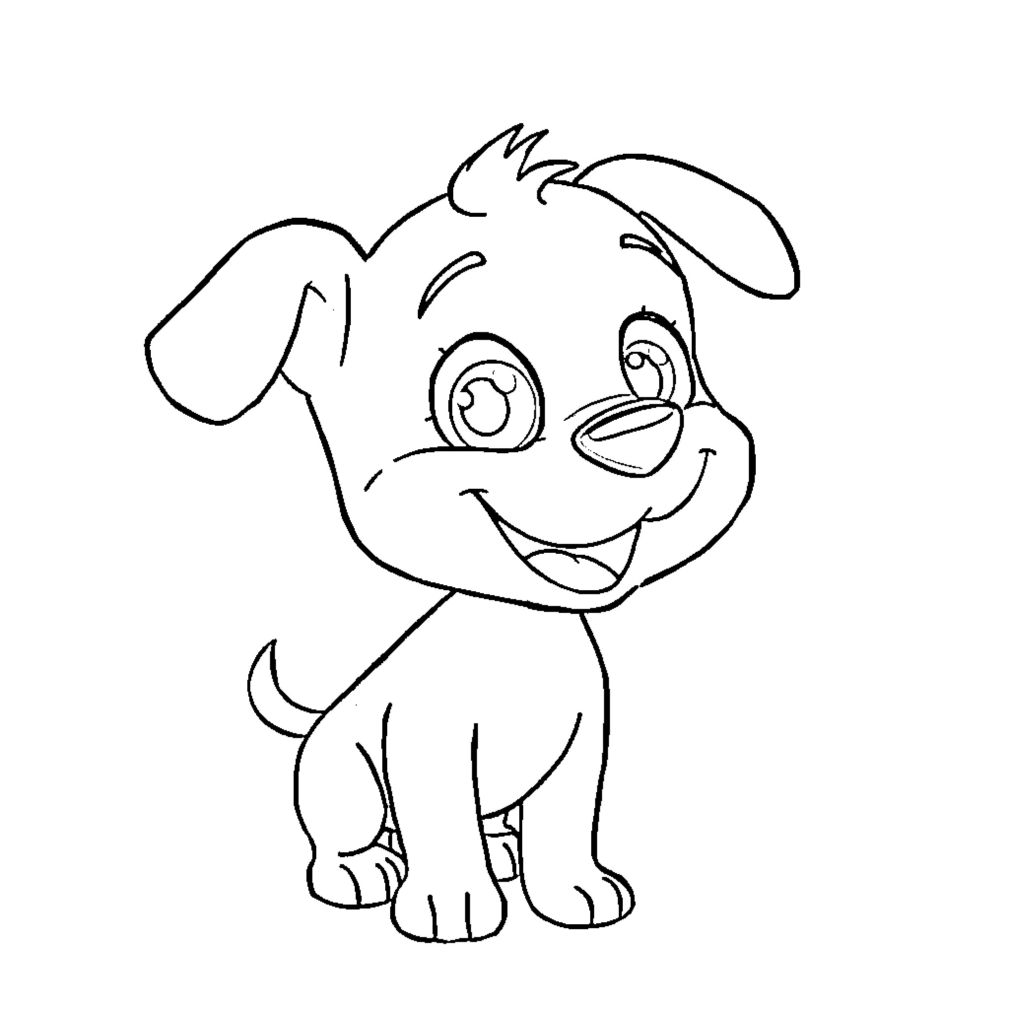 Bluey's Cheerful Companion Coloring Page (free black-and-white line drawing printable PDF for all, from beginners to advanced learners, including children, teens, adults, and seniors)