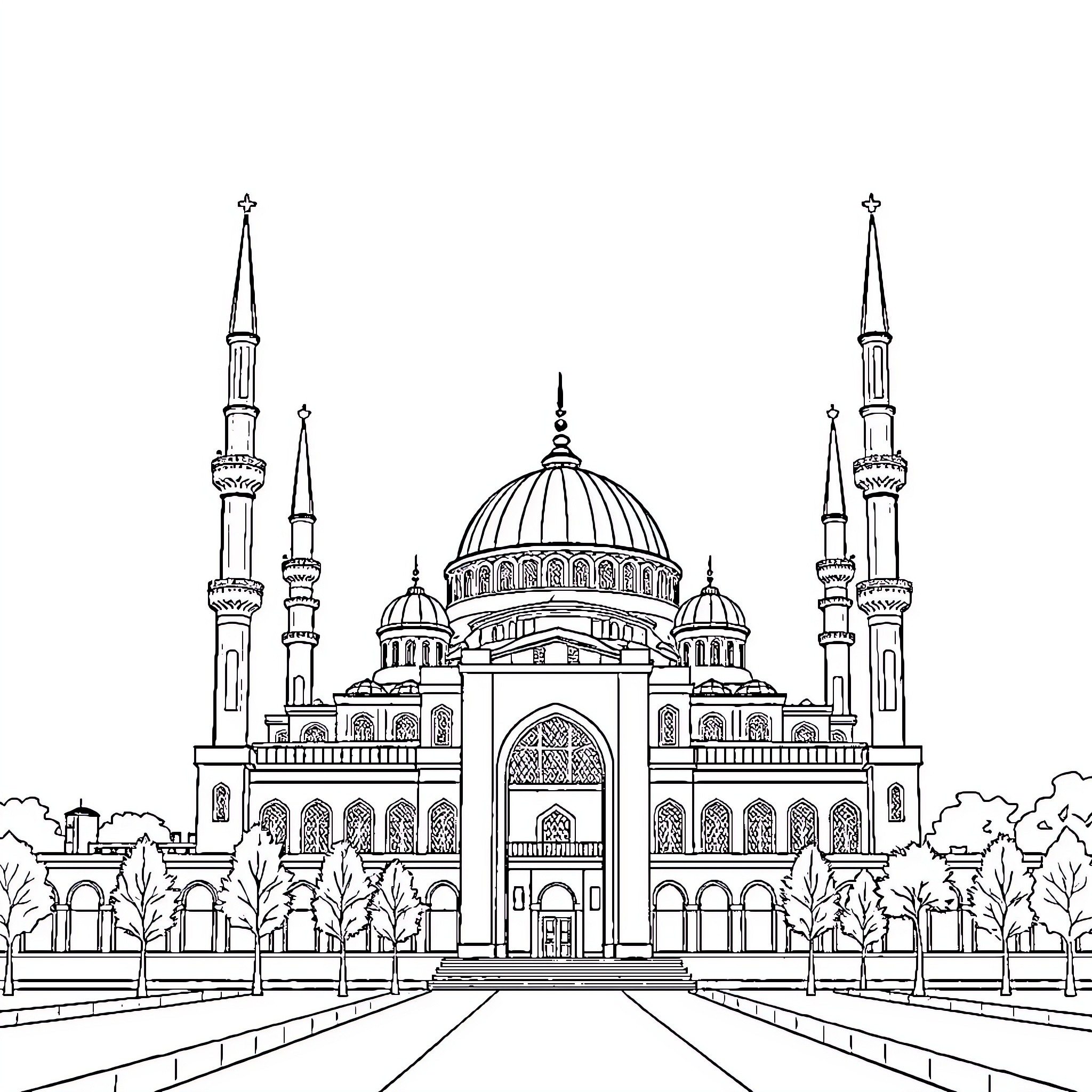 Best Mosque Coloring Pages (Free Printable PDF)