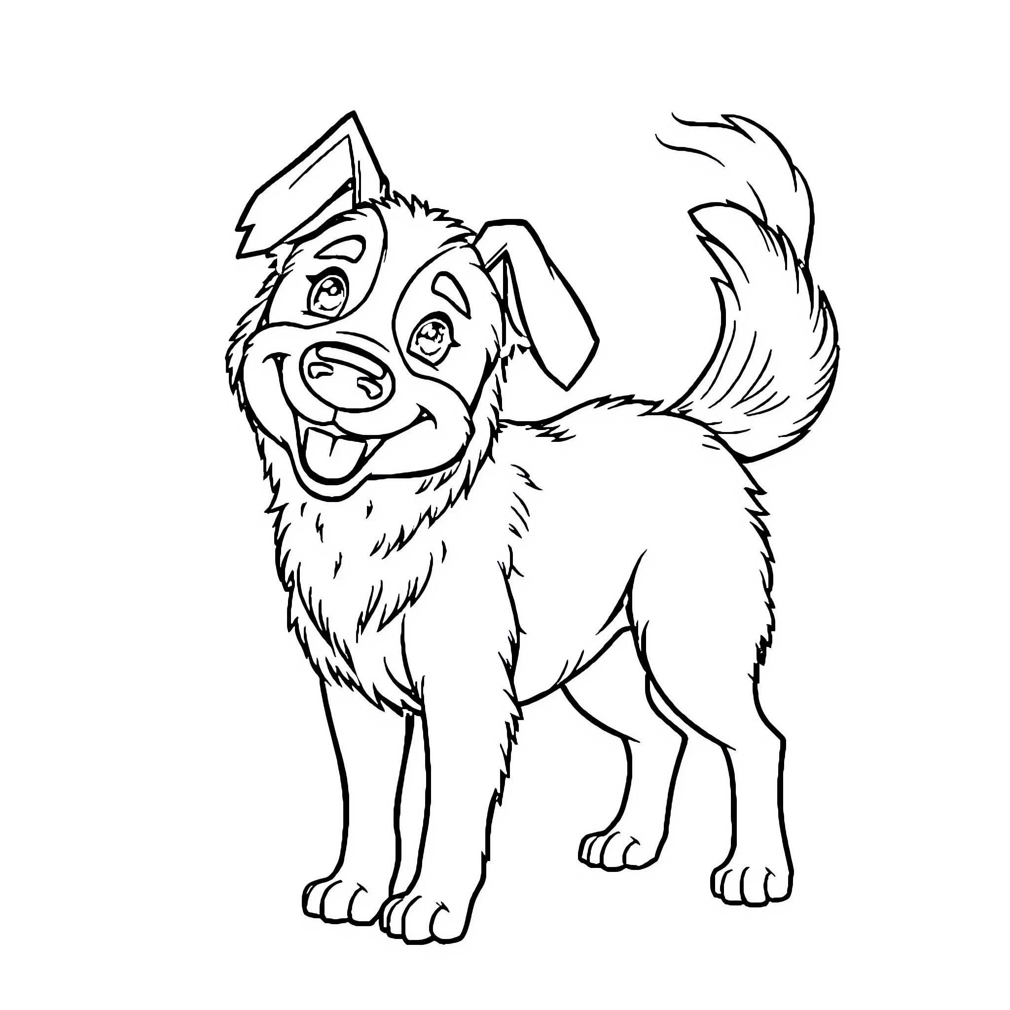 Boby Cody playing happily with toys Coloring Page (free black-and-white line drawing printable PDF for all, from beginners to advanced learners, including children, teens, adults, and seniors)