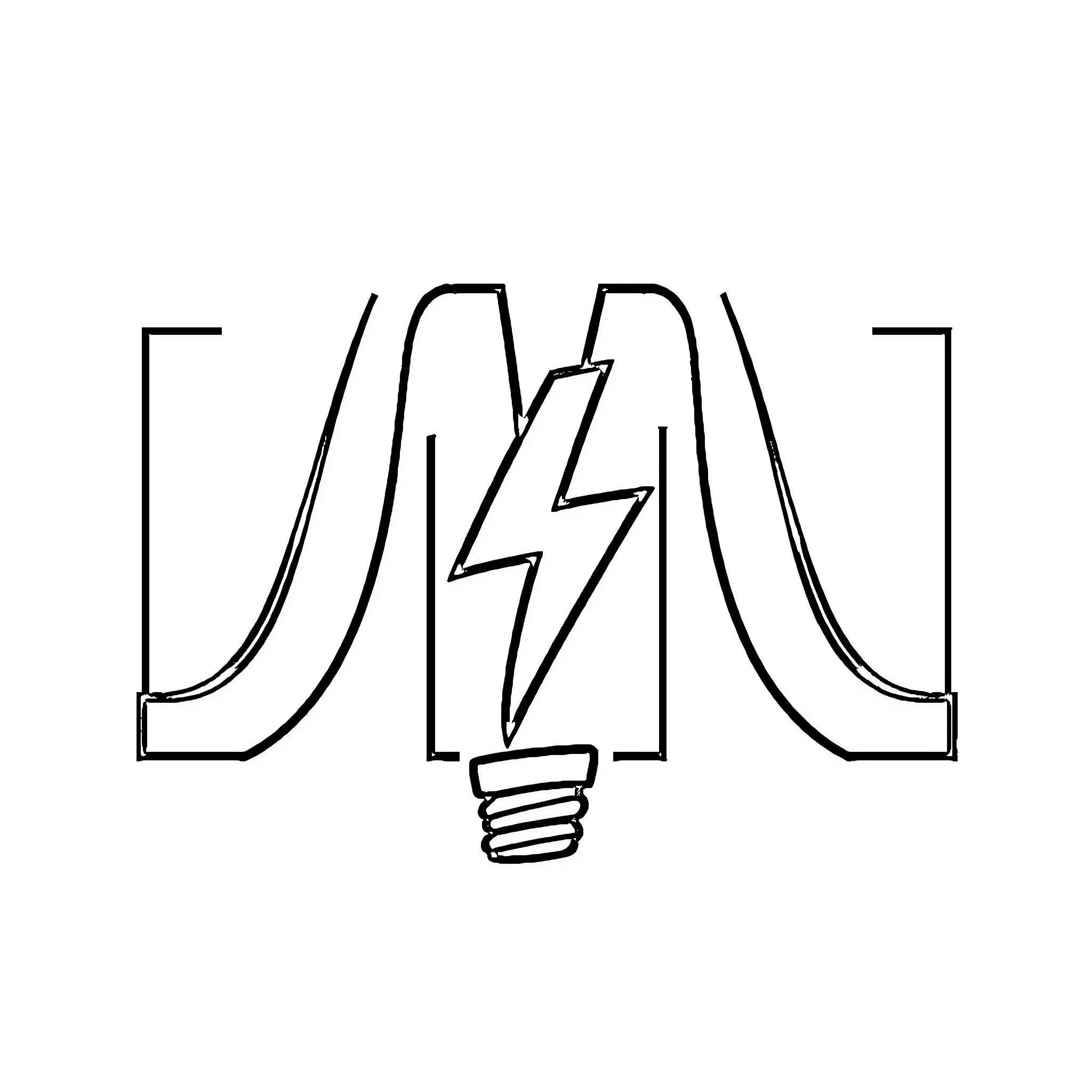 Minimal Monochrome Lighting Design Coloring Page (free black-and-white line drawing printable PDF for all, from beginners to advanced learners, including children, teens, adults, and seniors)