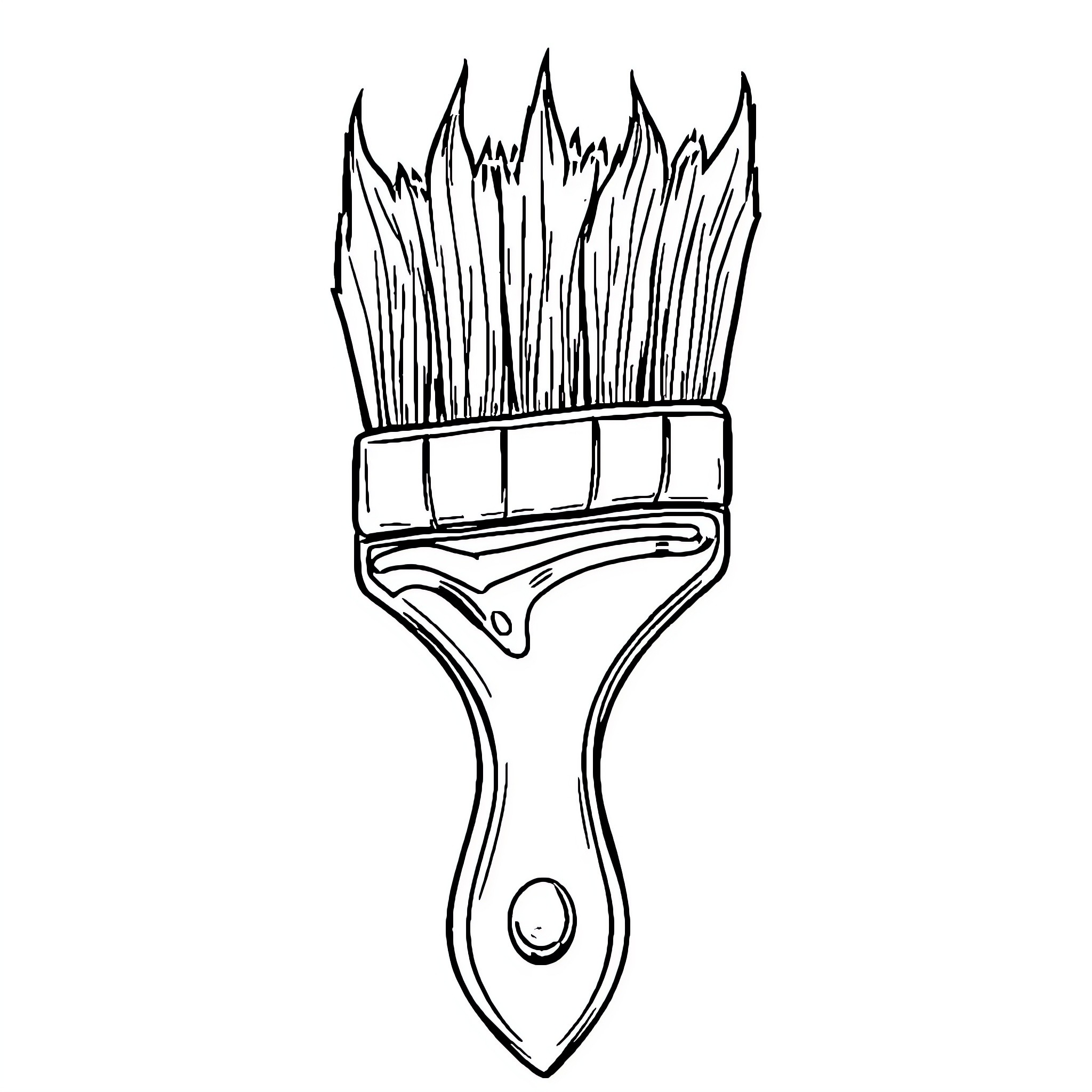 Vampire's Paintbrush Unleashing Artistic Flair Coloring Page (free black-and-white line drawing printable PDF for all, from beginners to advanced learners, including children, teens, adults, and seniors)