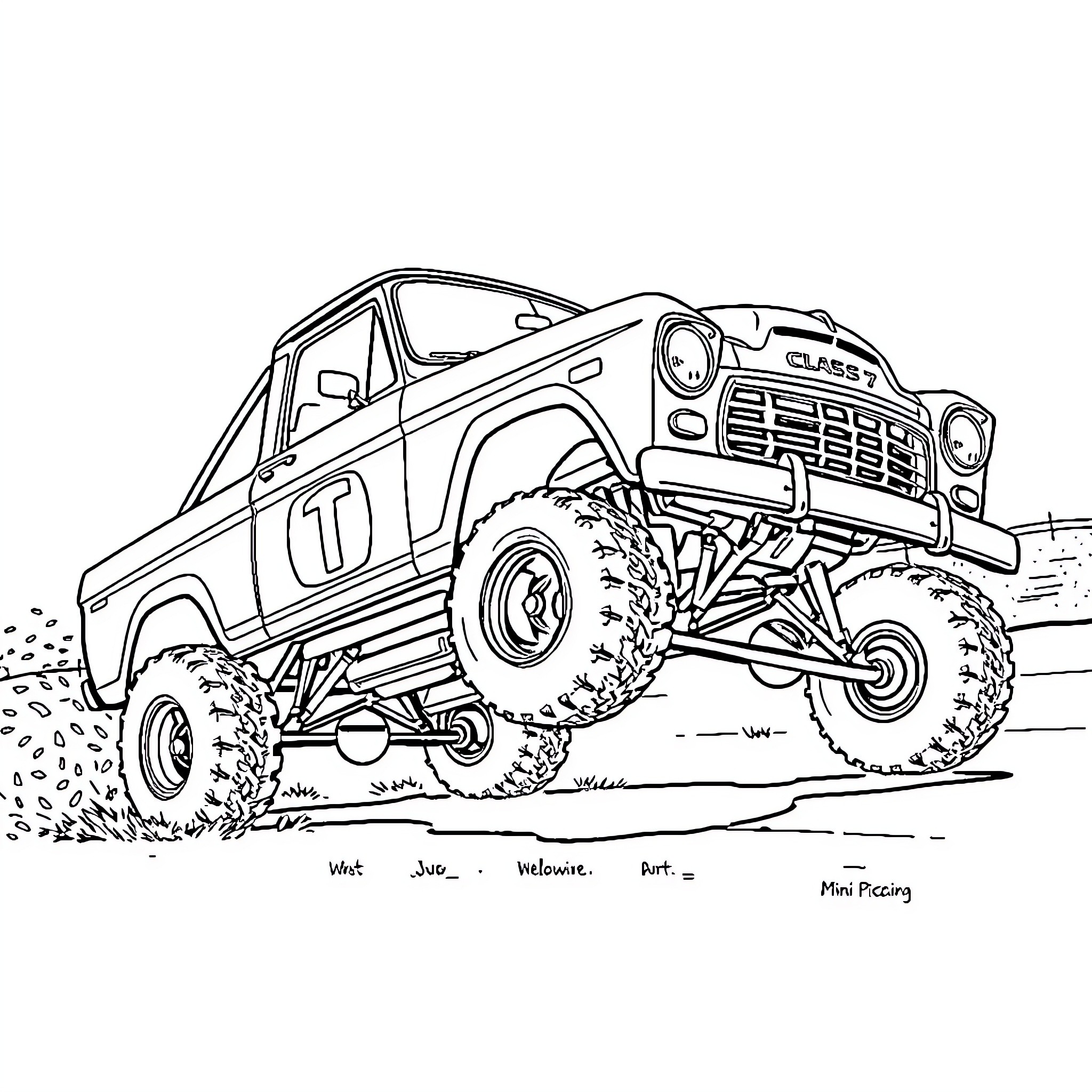 Best Mini Pickup Coloring Pages (Free Printable PDF)