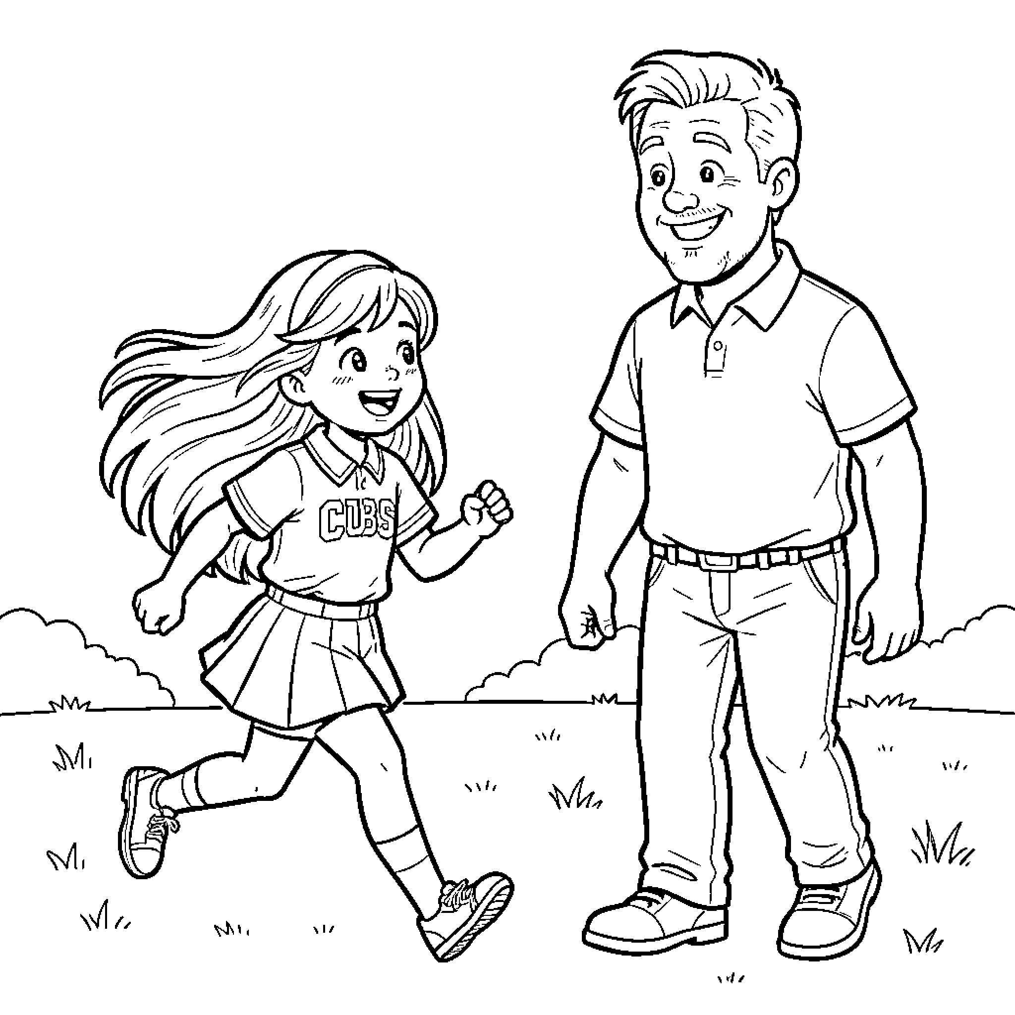 Cub Scouts enjoying outdoor activities Coloring Page (free black-and-white line drawing printable PDF for all, from beginners to advanced learners, including children, teens, adults, and seniors)