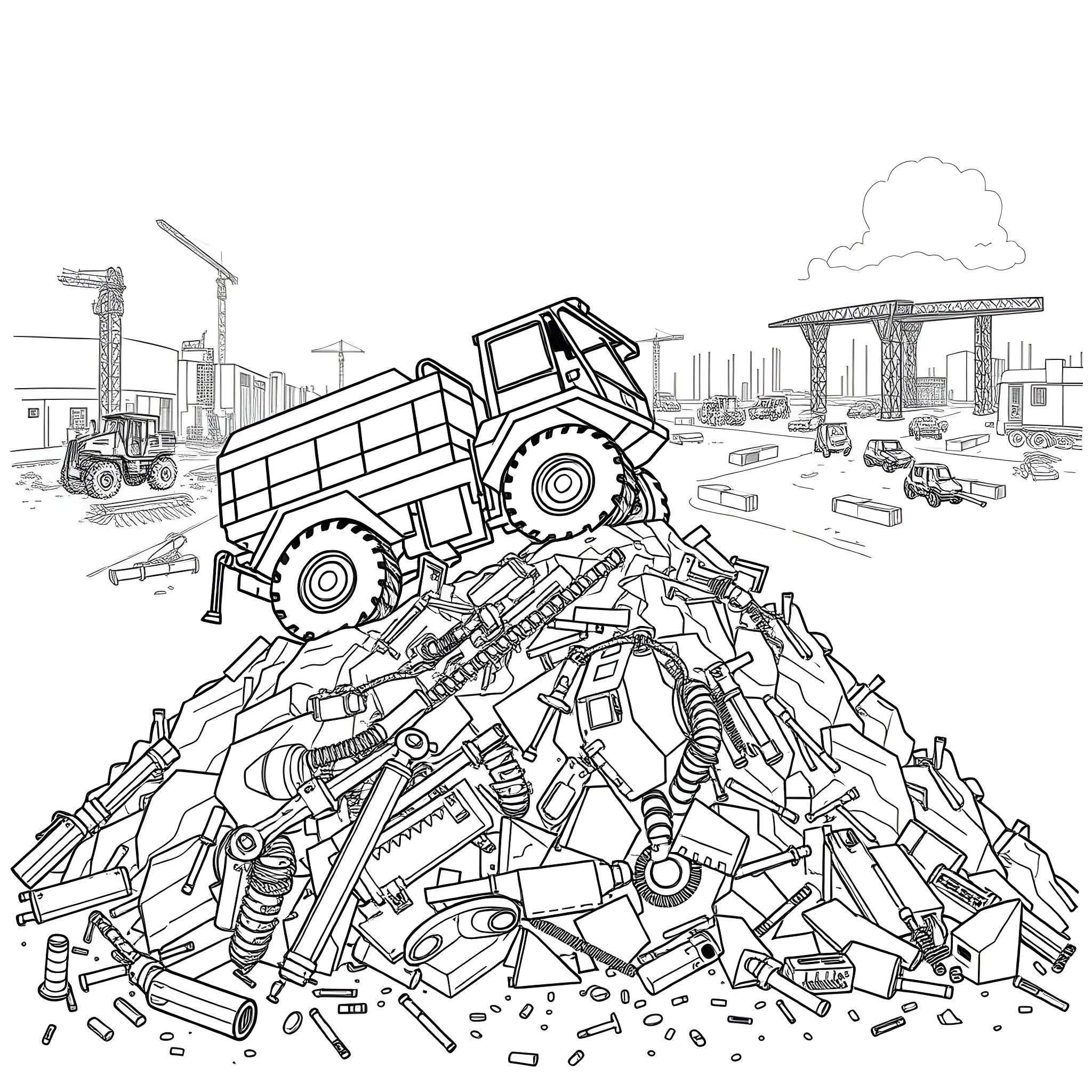41 Best Construction Vehicle Coloring Pages (Free Printable PDFs)