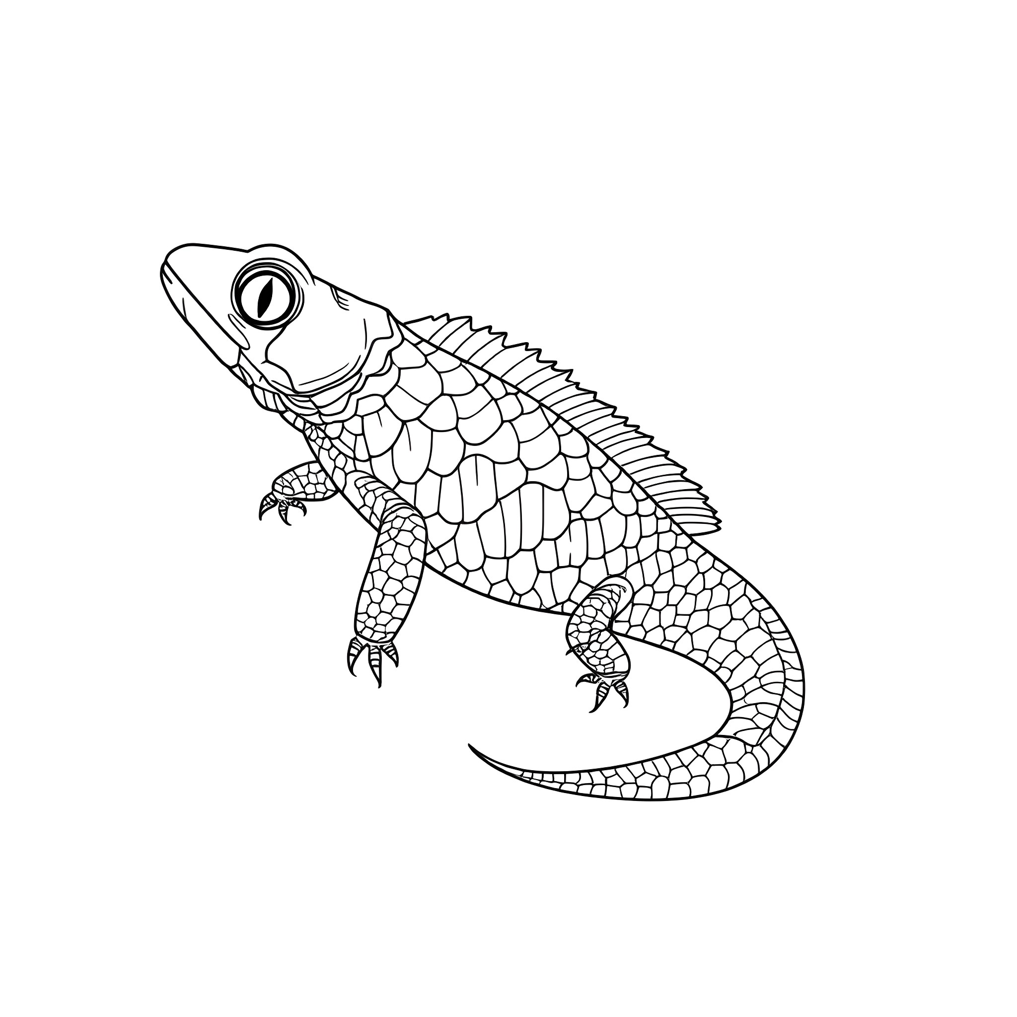 Bothriechis Schlegelii gracefully perched Coloring Page (free black-and-white line drawing printable PDF for all, from beginners to advanced learners, including children, teens, adults, and seniors)