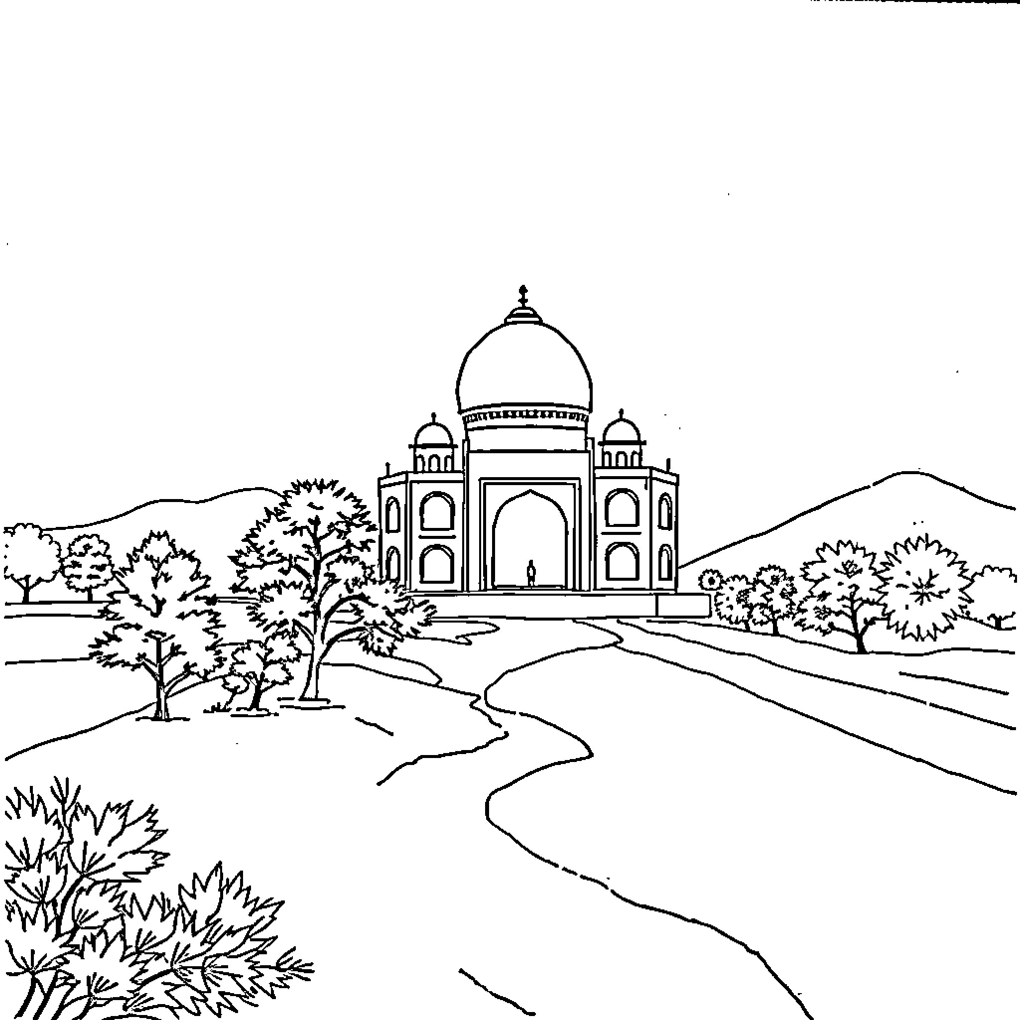 प्रधानमंत्री की भव्य आकर्षक मंडप की यात्रा Coloring Page (free black-and-white line drawing printable PDF for all, from beginners to advanced learners, including children, teens, adults, and seniors)