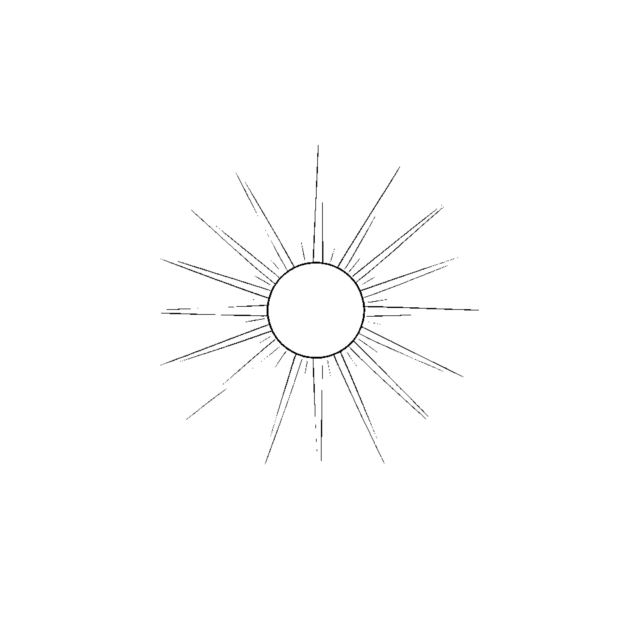 Sun shining brightly with radiant rays Coloring Page (free black-and-white line drawing printable PDF for all, from beginners to advanced learners, including children, teens, adults, and seniors)