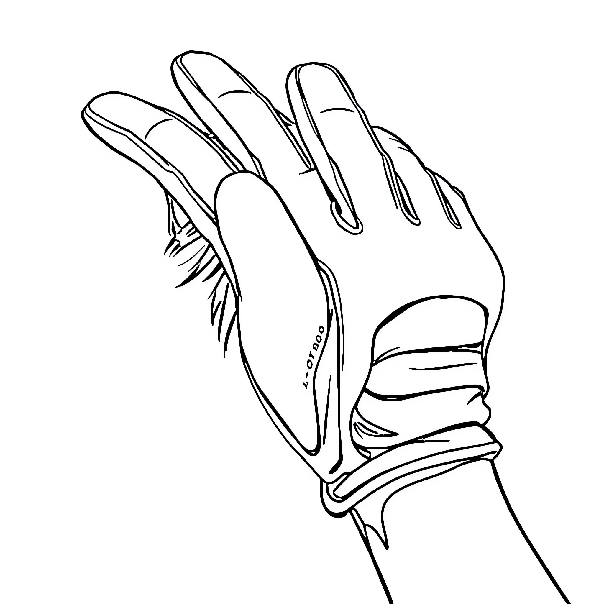 Baseball Gloves in Action Coloring Page (free black-and-white line drawing printable PDF for all, from beginners to advanced learners, including children, teens, adults, and seniors)