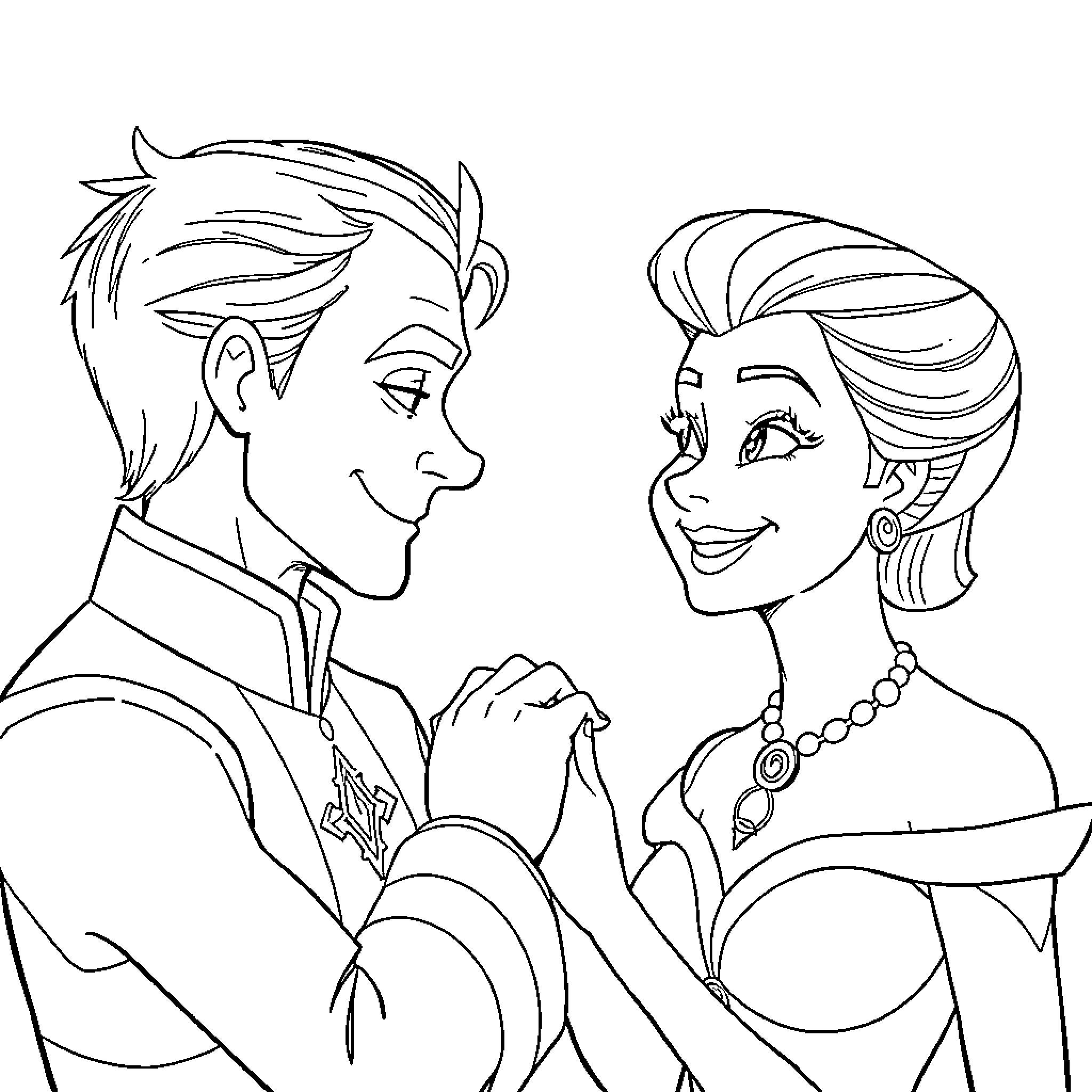Donald Tusk's Formal Meeting with Foreign Official Coloring Page (free black-and-white line drawing printable PDF for all, from beginners to advanced learners, including children, teens, adults, and seniors)
