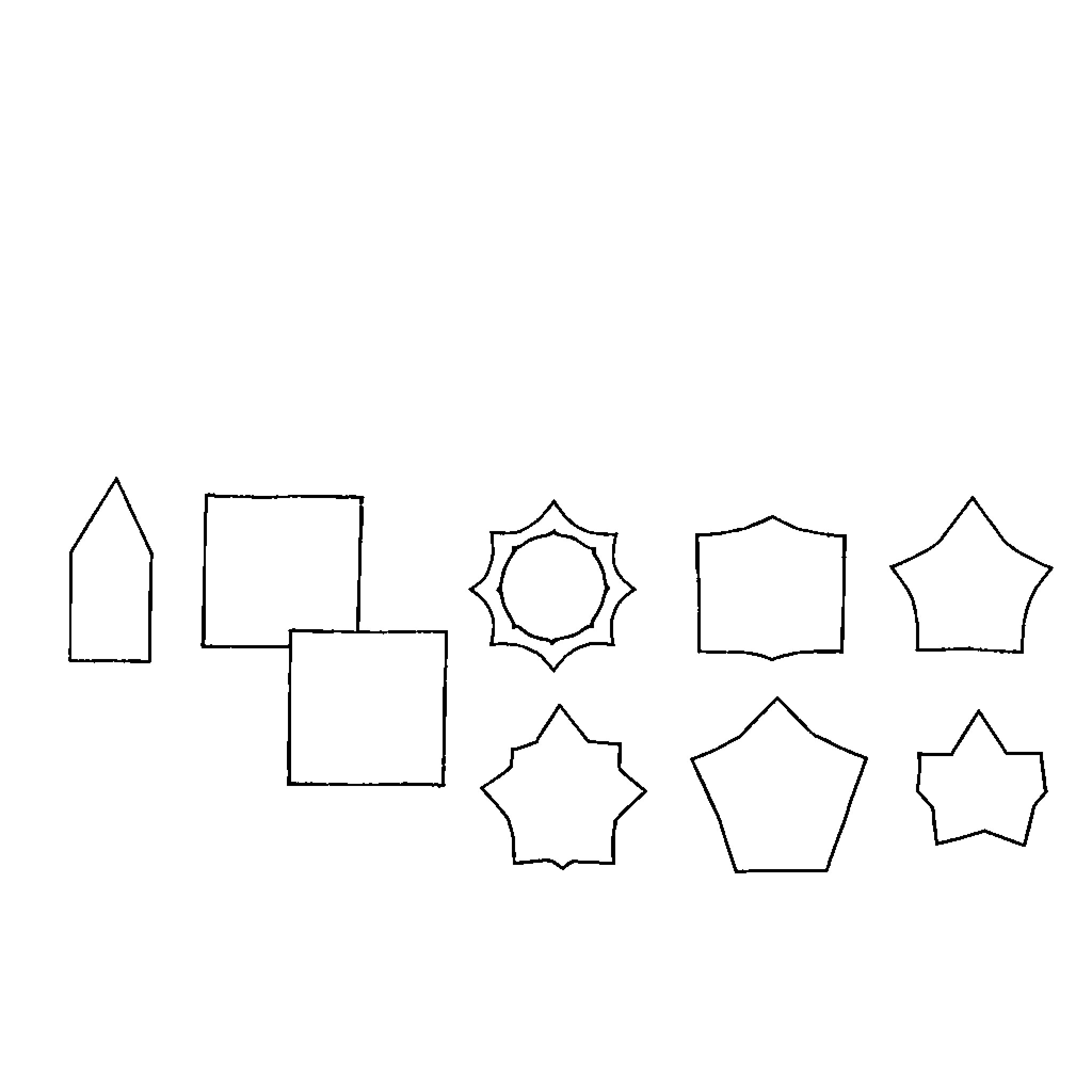 Shape Patterns of Various Geometric Figures Coloring Page (free black-and-white line drawing printable PDF for all, from beginners to advanced learners, including children, teens, adults, and seniors)