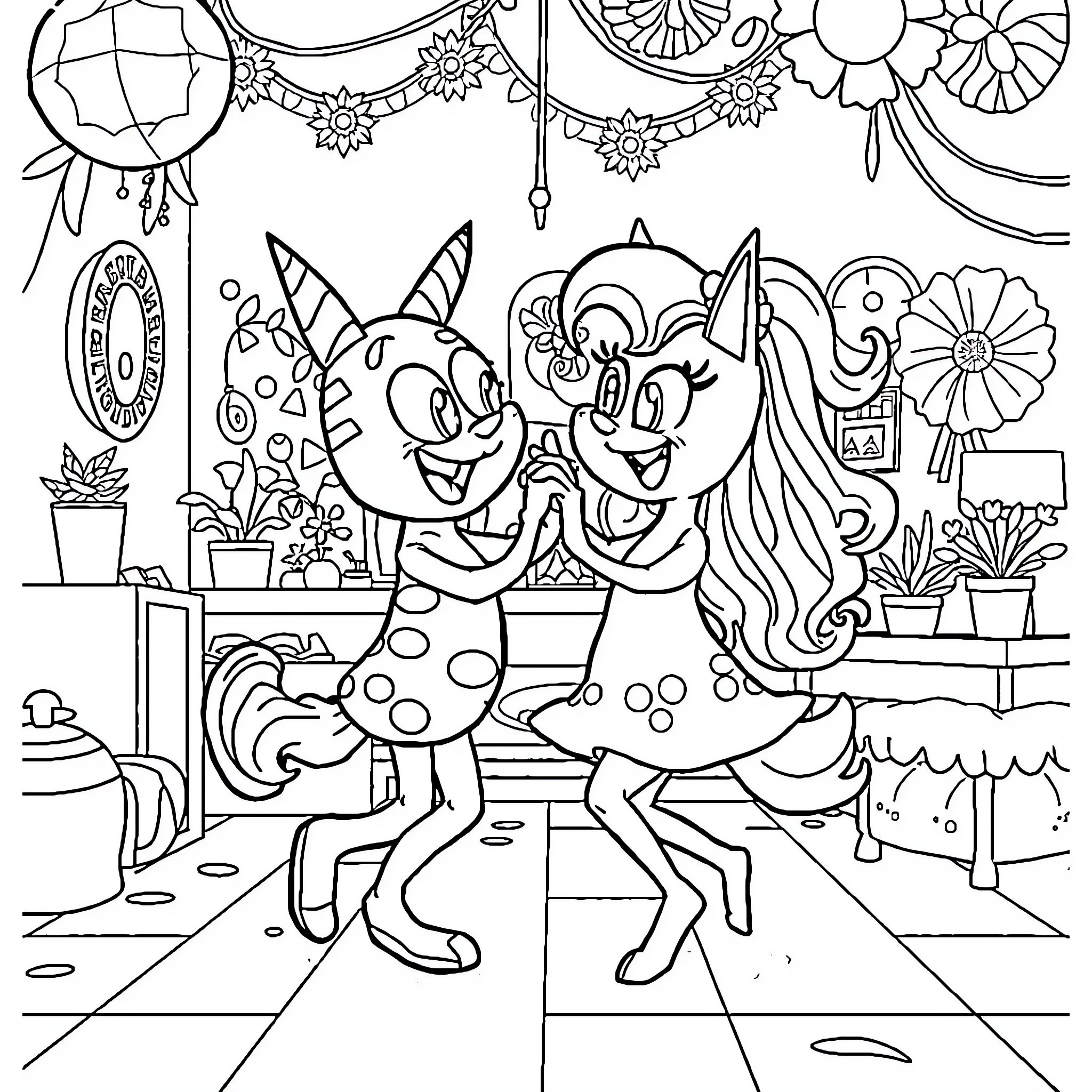 Blippi's Playful Adventure in the Whimsical Workshop Coloring Page (free black-and-white line drawing printable PDF for all, from beginners to advanced learners, including children, teens, adults, and seniors)