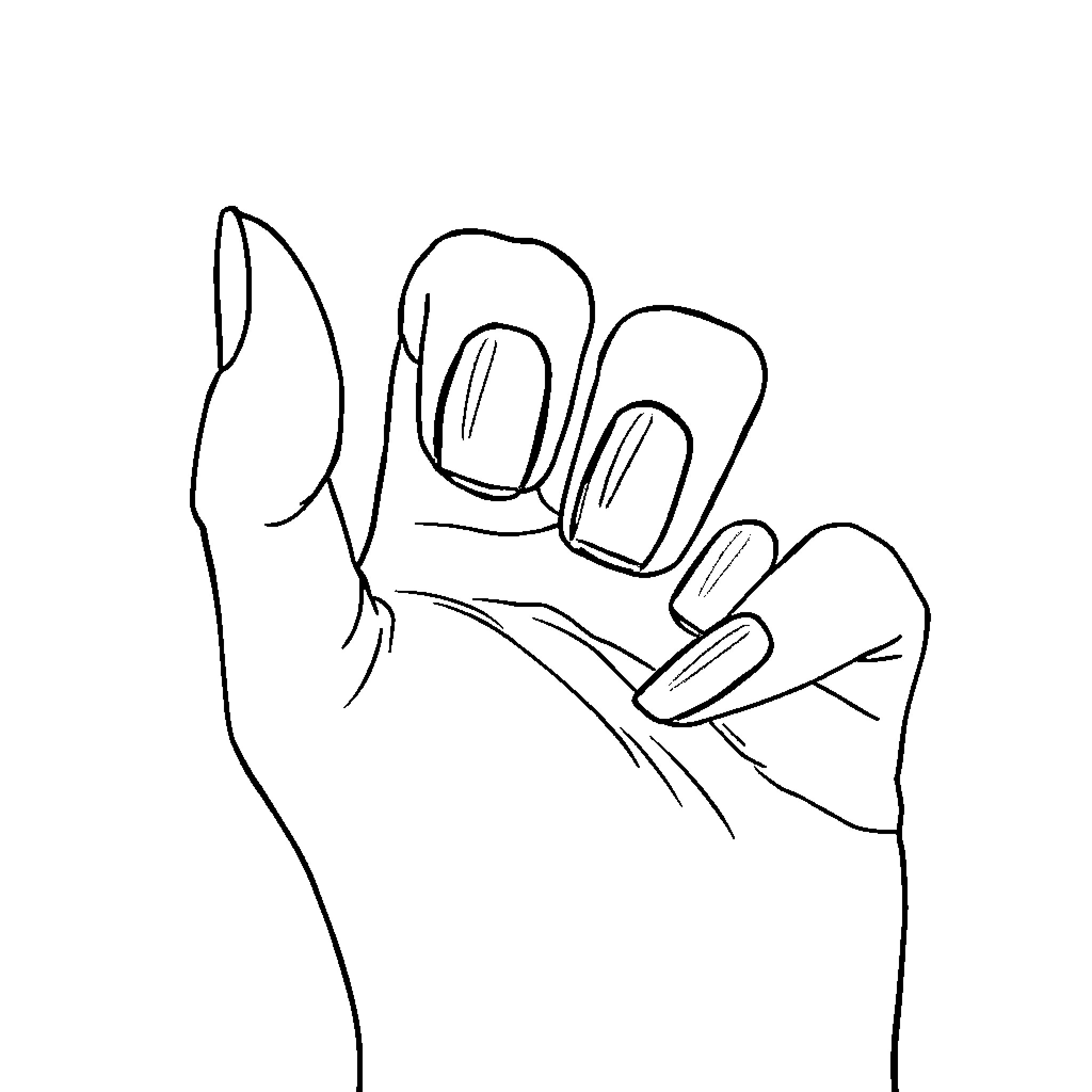 Nail Painting Process Illustration Coloring Page (free black-and-white line drawing printable PDF for all, from beginners to advanced learners, including children, teens, adults, and seniors)