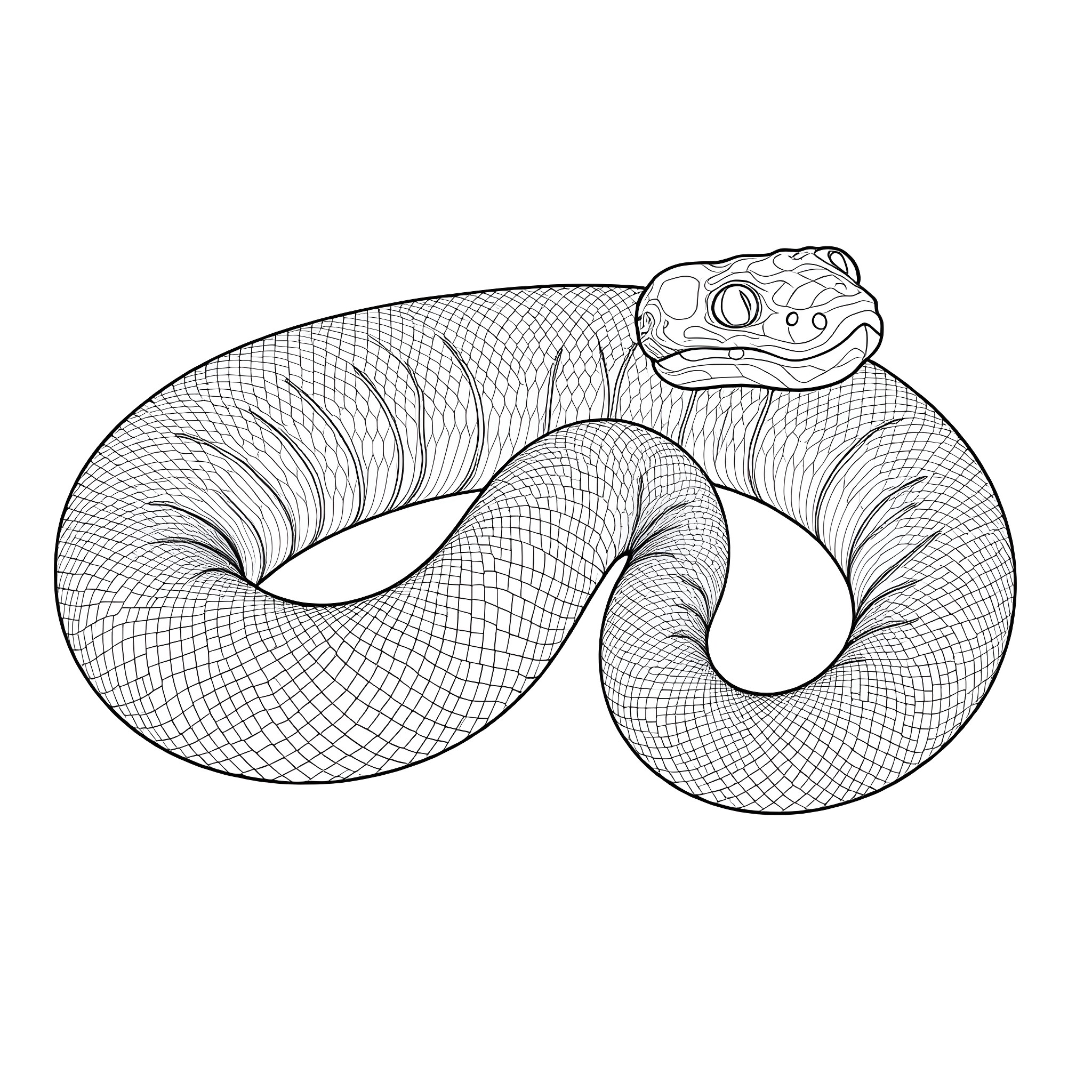 Bothriechis Schlegelii interacting with surroundings Coloring Page (free black-and-white line drawing printable PDF for all, from beginners to advanced learners, including children, teens, adults, and seniors)