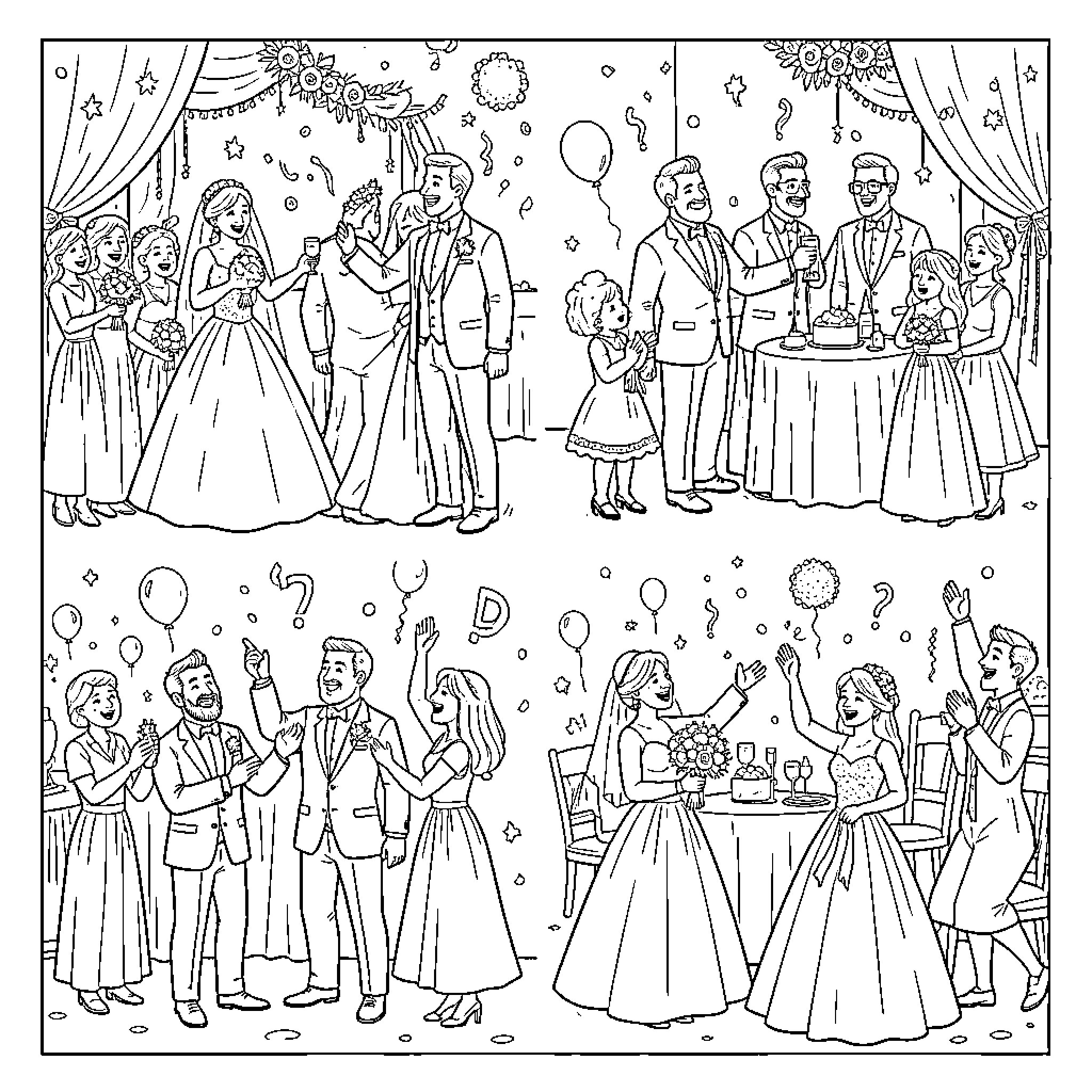 Best Wedding Coloring Pages (Free Printable PDF)