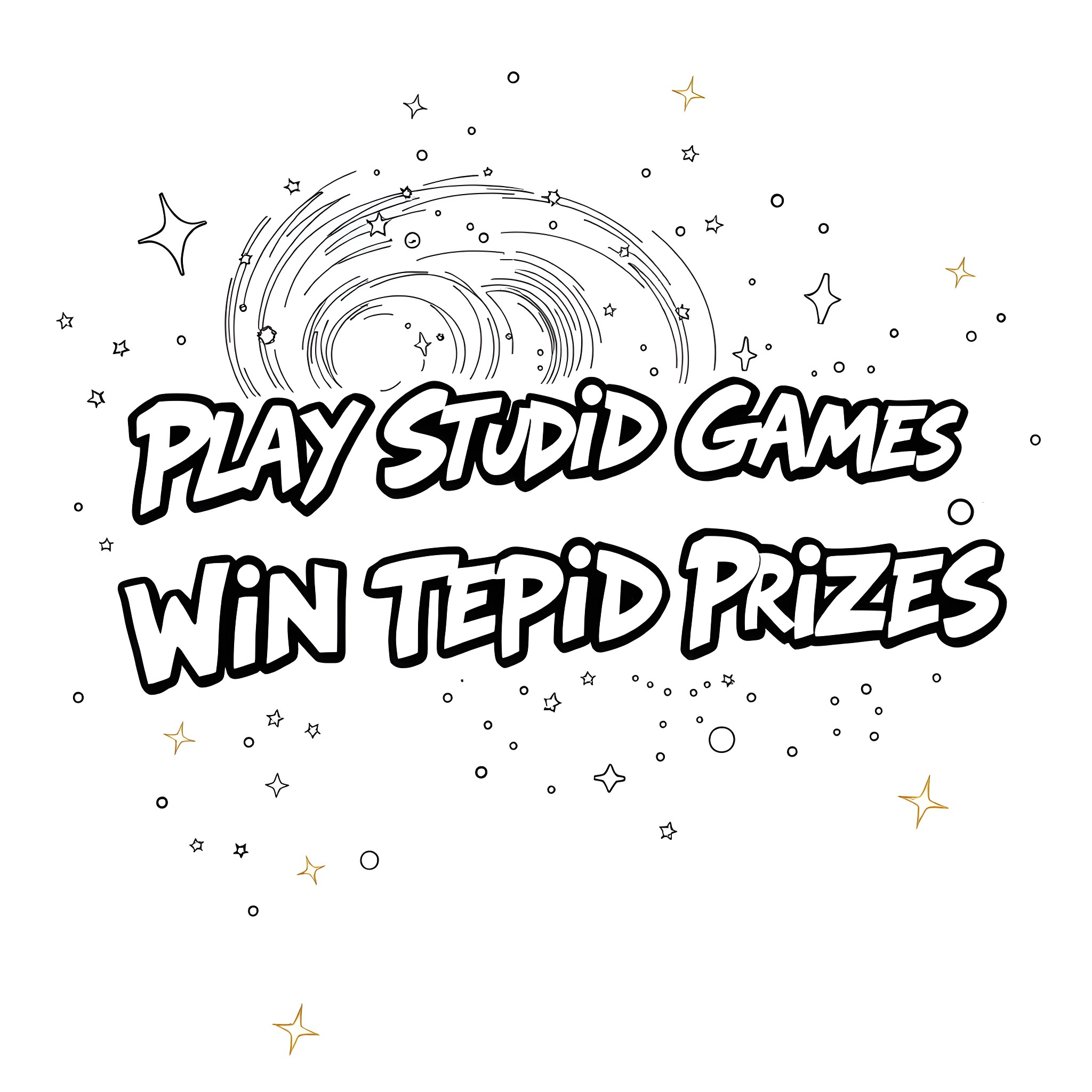 Graffiti of gaming and prize text Coloring Page (free black-and-white line drawing printable PDF for all, from beginners to advanced learners, including children, teens, adults, and seniors)