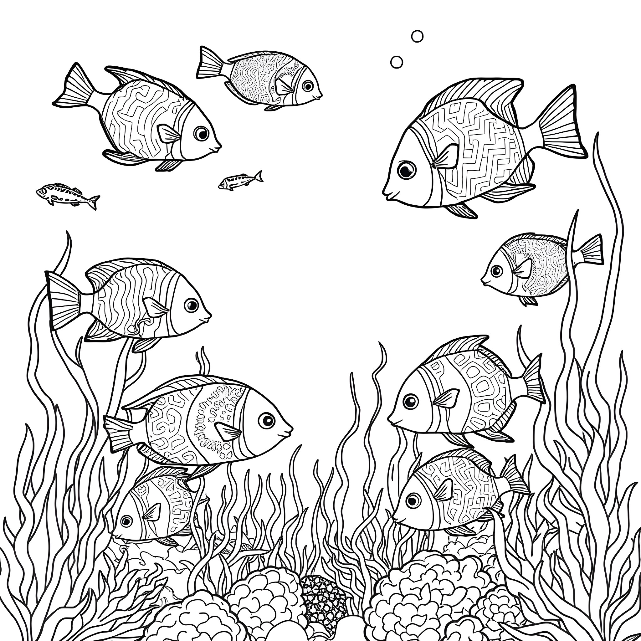 38 Best Tropical Fish Coloring Pages (Free Printable PDFs)