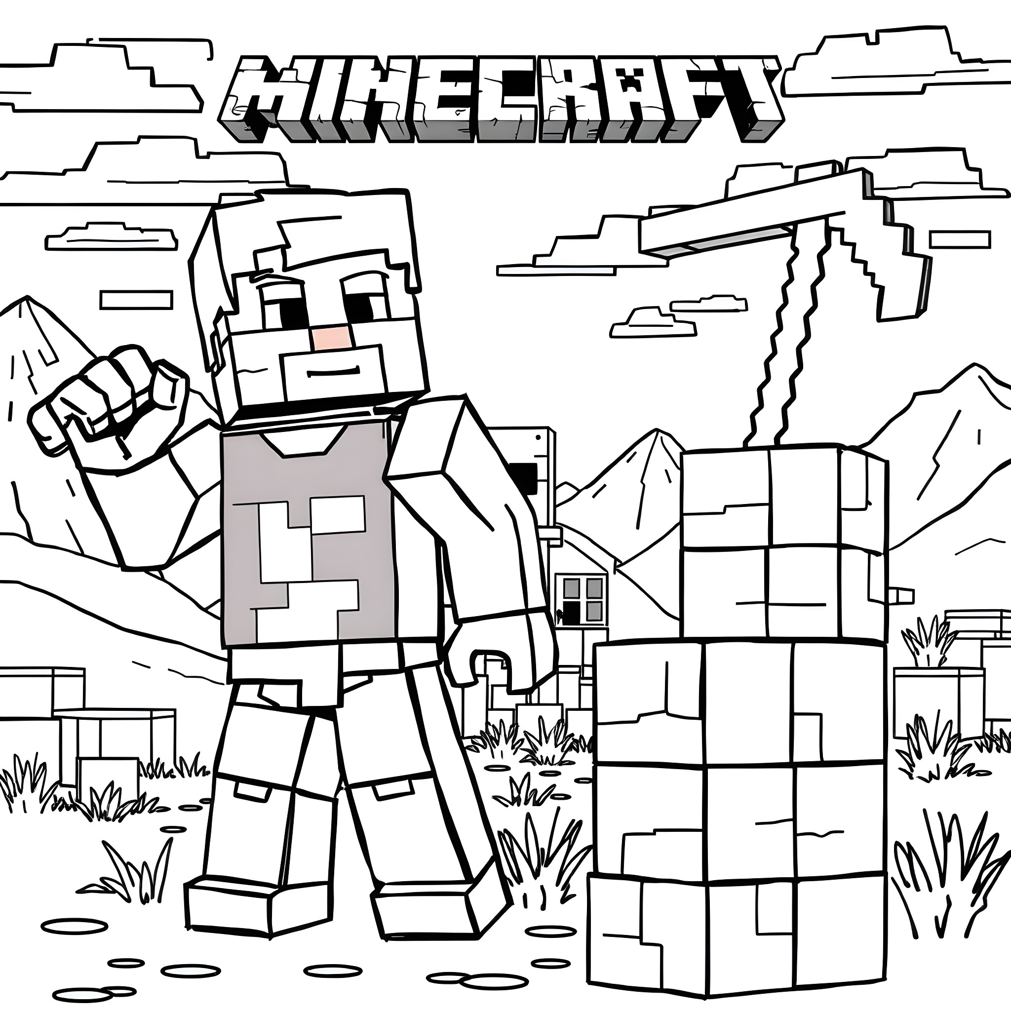 47 Best Minecraft Steve Coloring Pages (Free Printable PDFs)