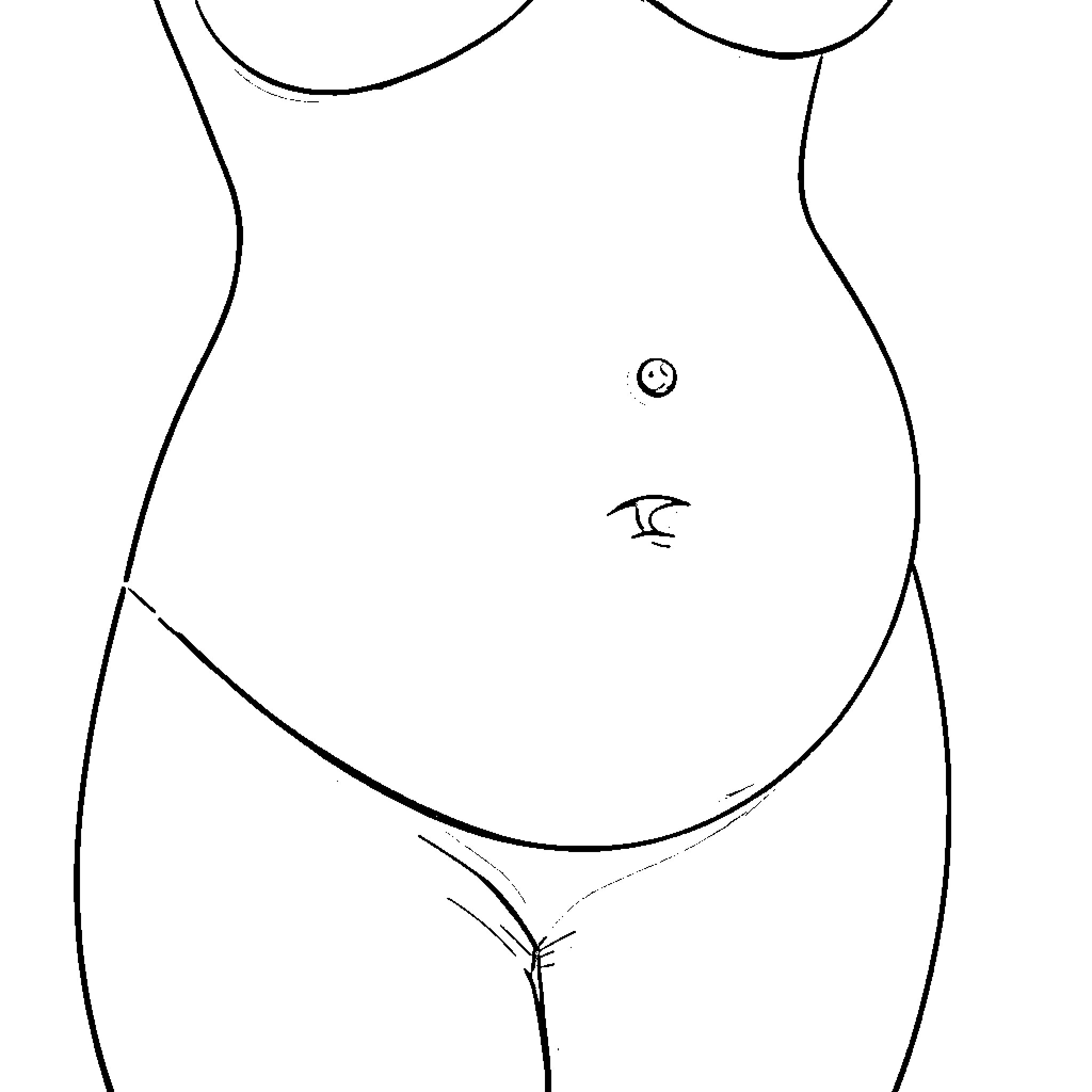 Umbilical Nod of Expectant Figures Coloring Page (free black-and-white line drawing printable PDF for all, from beginners to advanced learners, including children, teens, adults, and seniors)