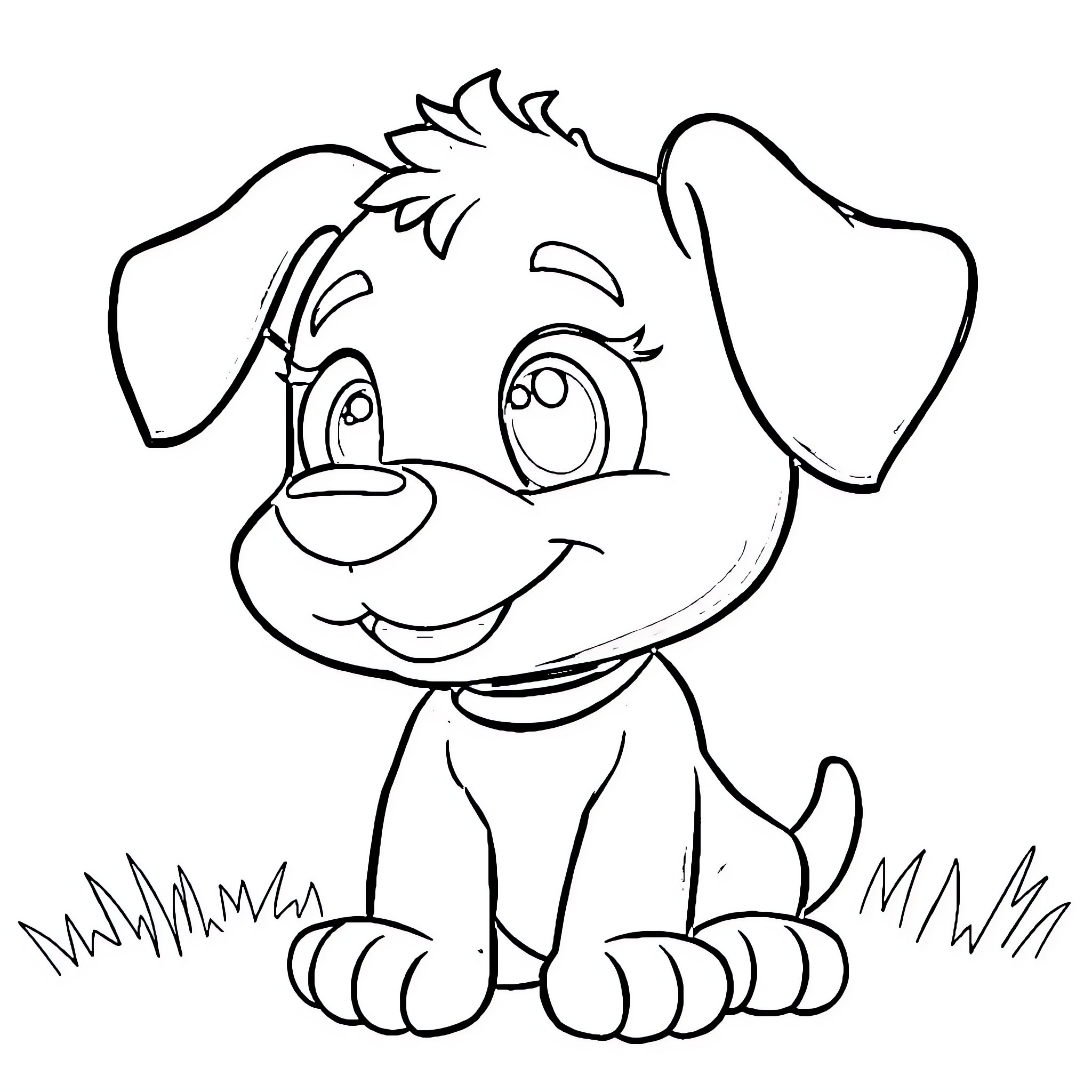 Bluey the Friendly Pup Coloring Page (free black-and-white line drawing printable PDF for all, from beginners to advanced learners, including children, teens, adults, and seniors)