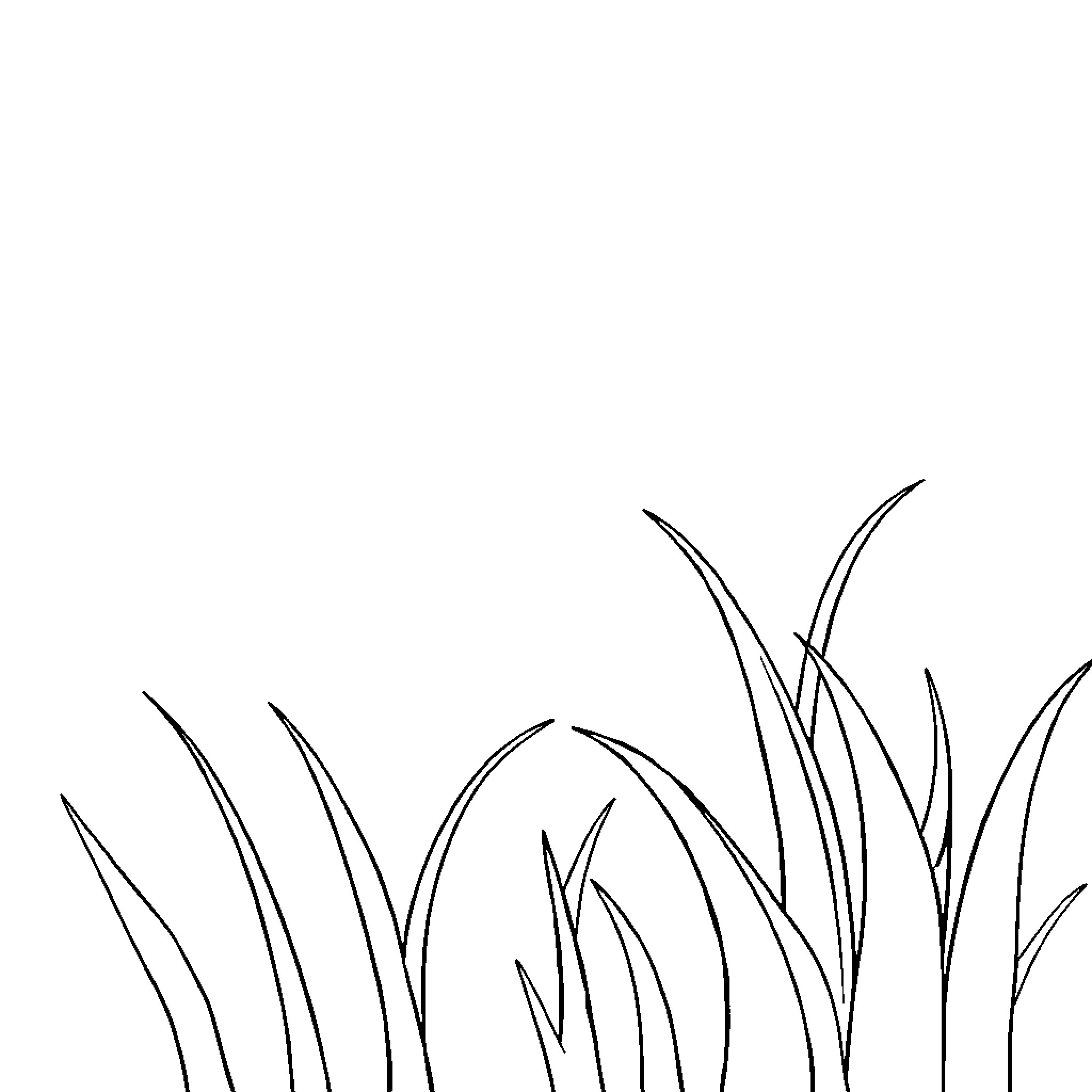 Grass blades waving in the wind Coloring Page (free black-and-white line drawing printable PDF for all, from beginners to advanced learners, including children, teens, adults, and seniors)