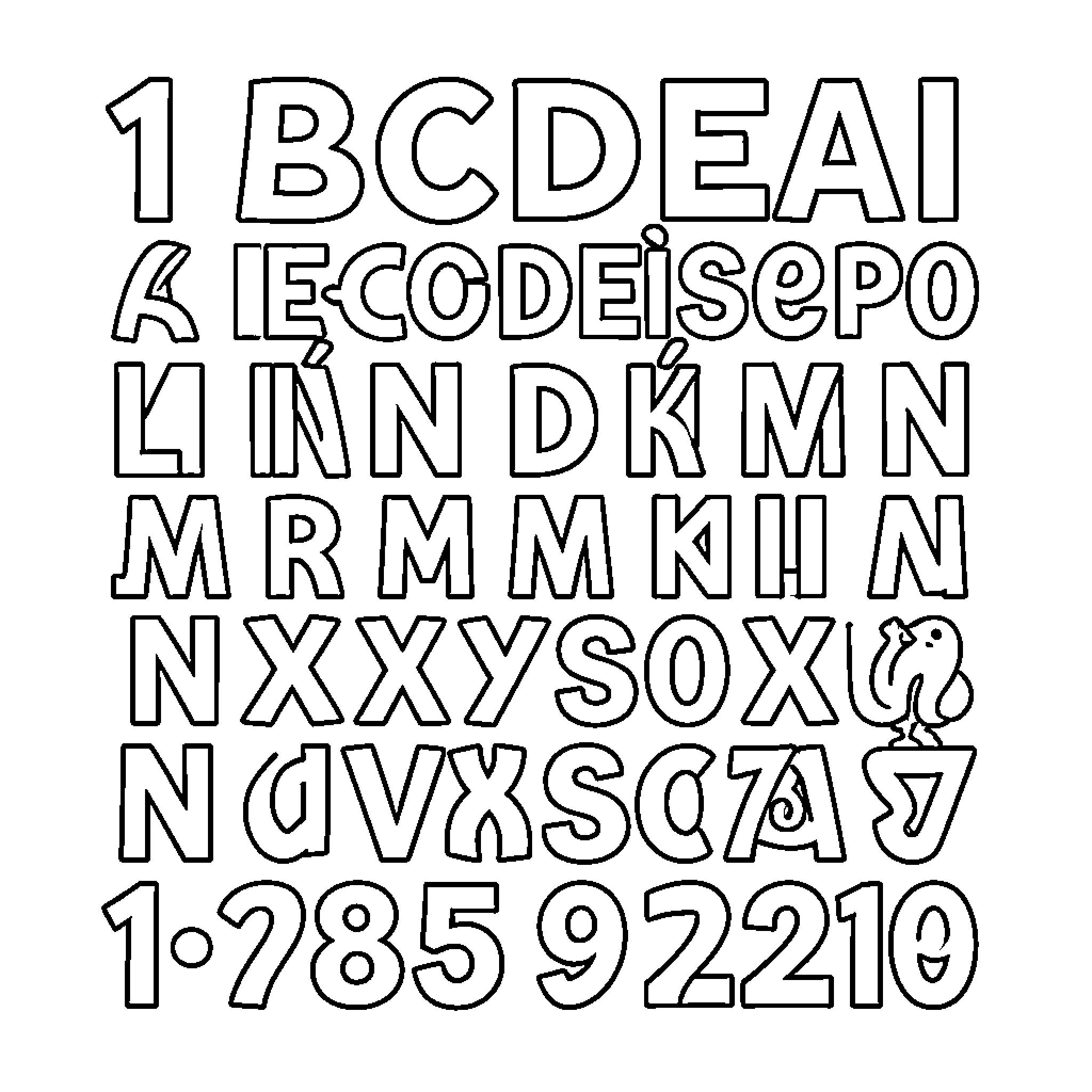 Roman Numerals Encoding and Decoding Symbols Coloring Page (free black-and-white line drawing printable PDF for all, from beginners to advanced learners, including children, teens, adults, and seniors)
