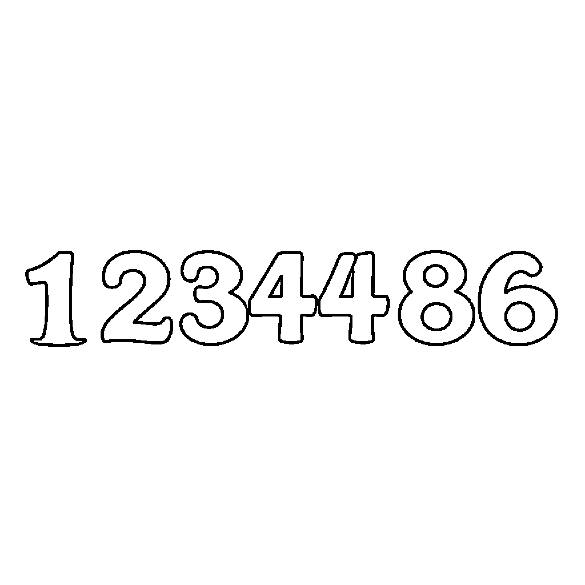 Number Sequence of Handwritten Digits Coloring Page (free black-and-white line drawing printable PDF for all, from beginners to advanced learners, including children, teens, adults, and seniors)