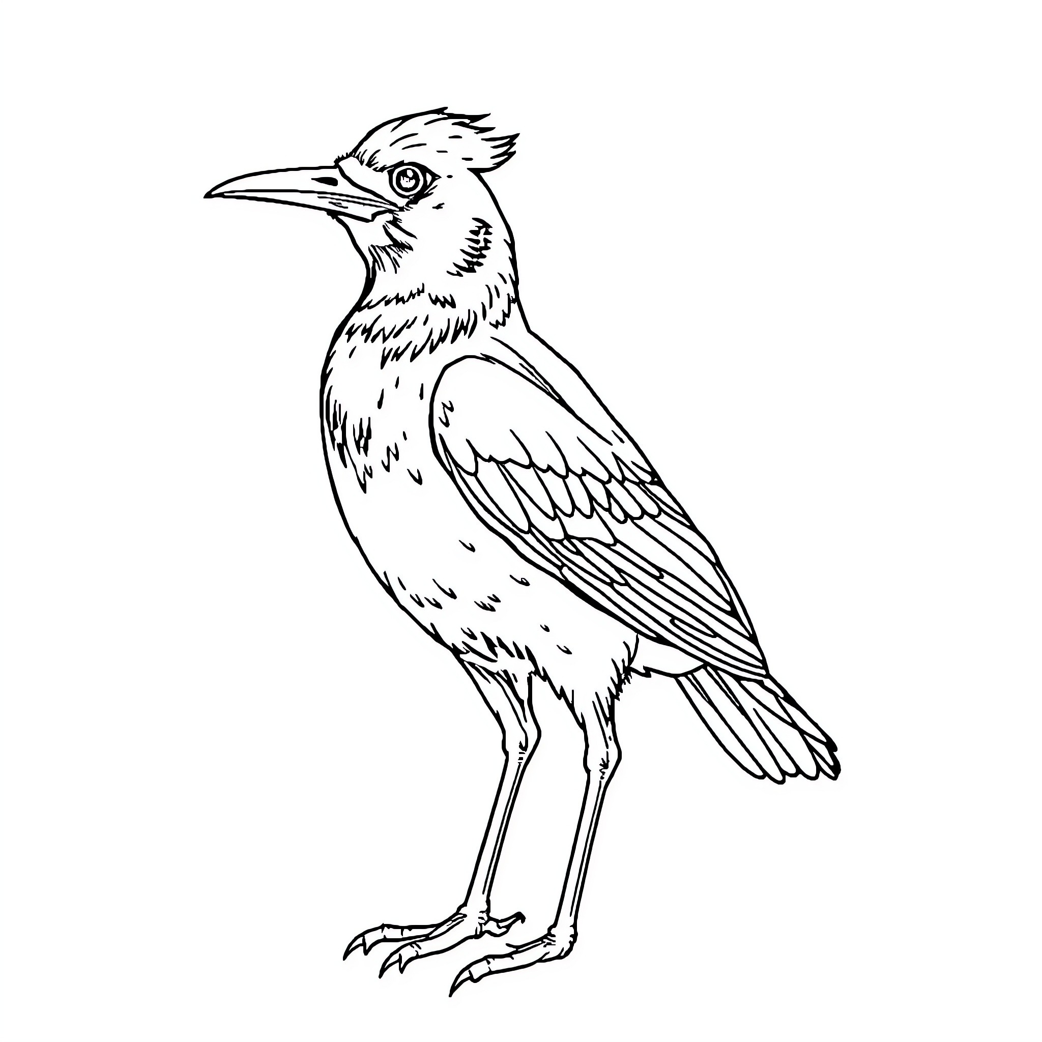 Buckbeak the Hippogriff in flight Coloring Page (free black-and-white line drawing printable PDF for all, from beginners to advanced learners, including children, teens, adults, and seniors)