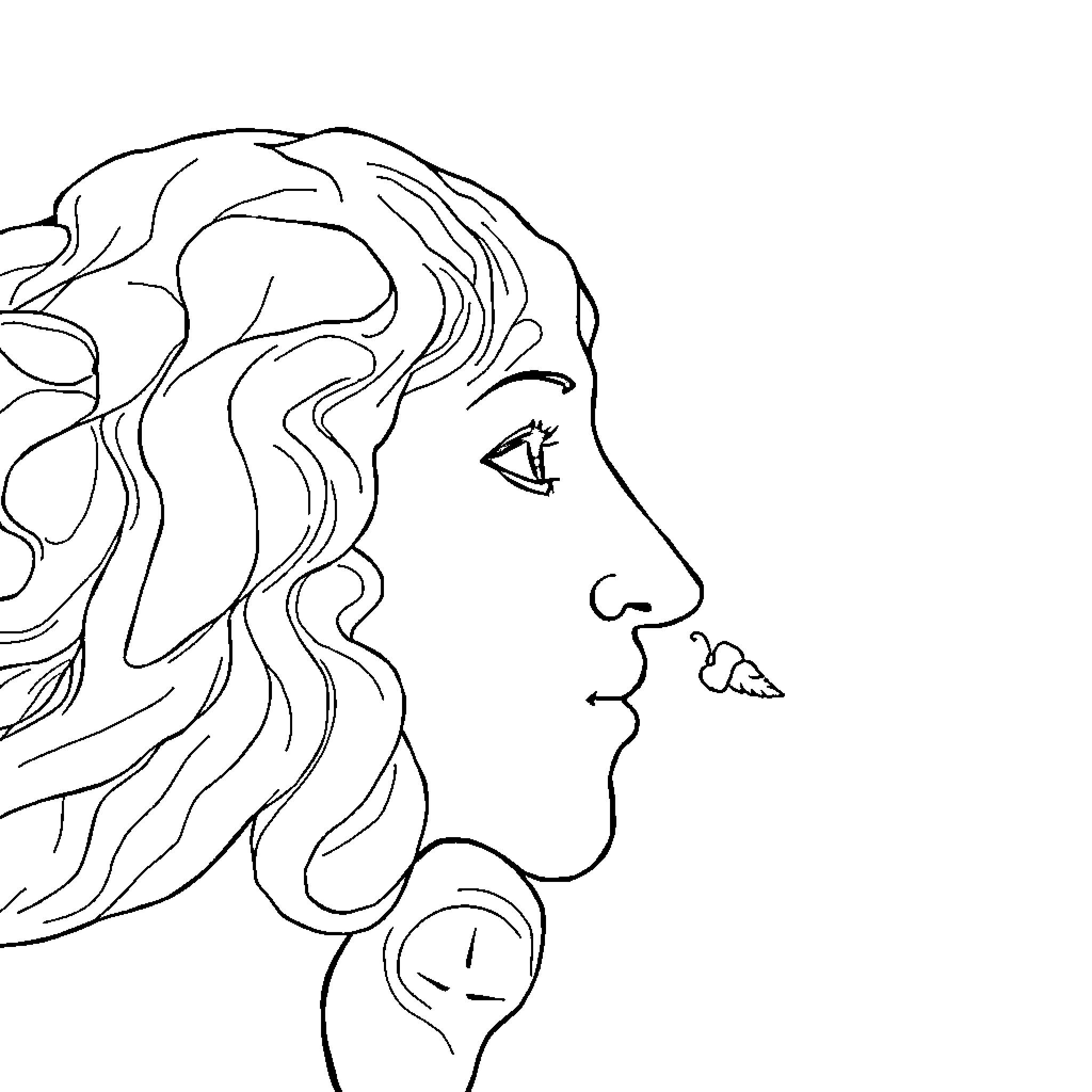 Choice of Artistic Expression Coloring Page (free black-and-white line drawing printable PDF for all, from beginners to advanced learners, including children, teens, adults, and seniors)